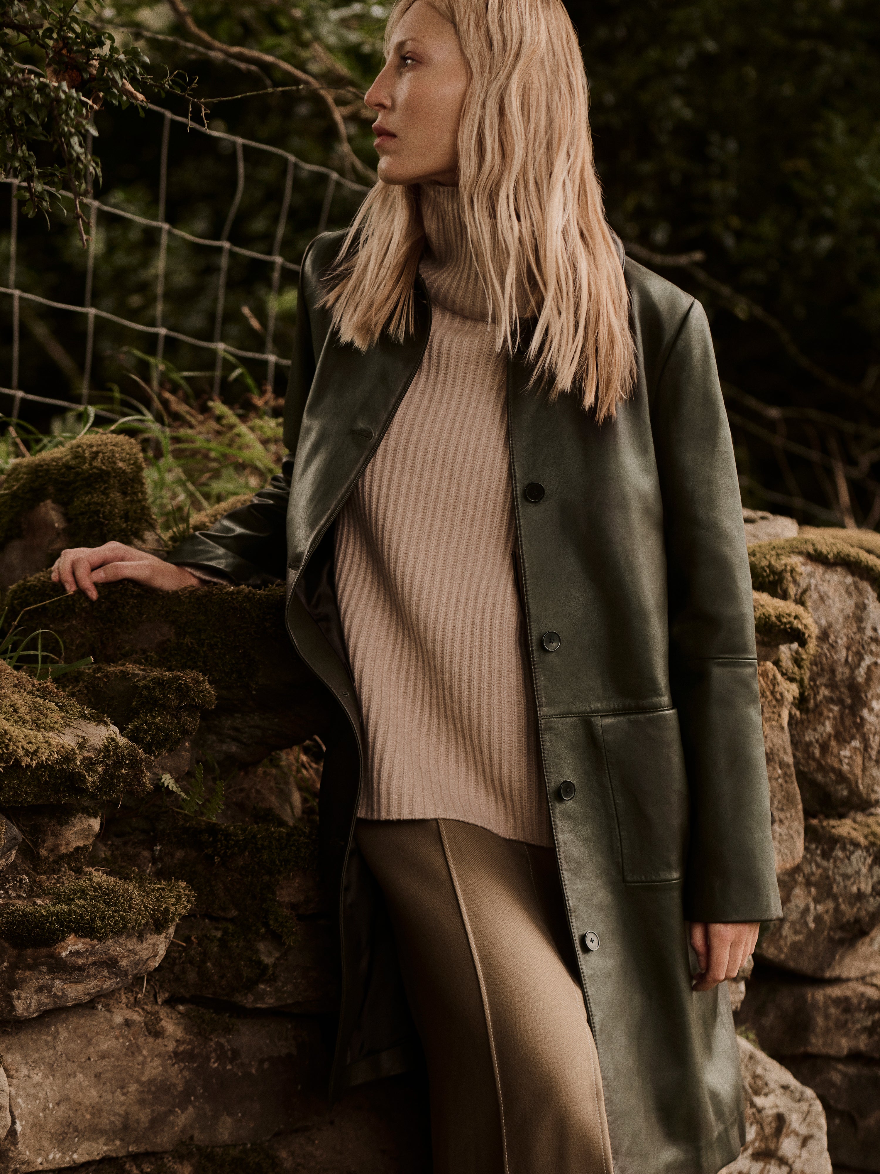 Buy Jigsaw Jigsaw Green Coat JIGSAW Wool Coat Olive Green Women's