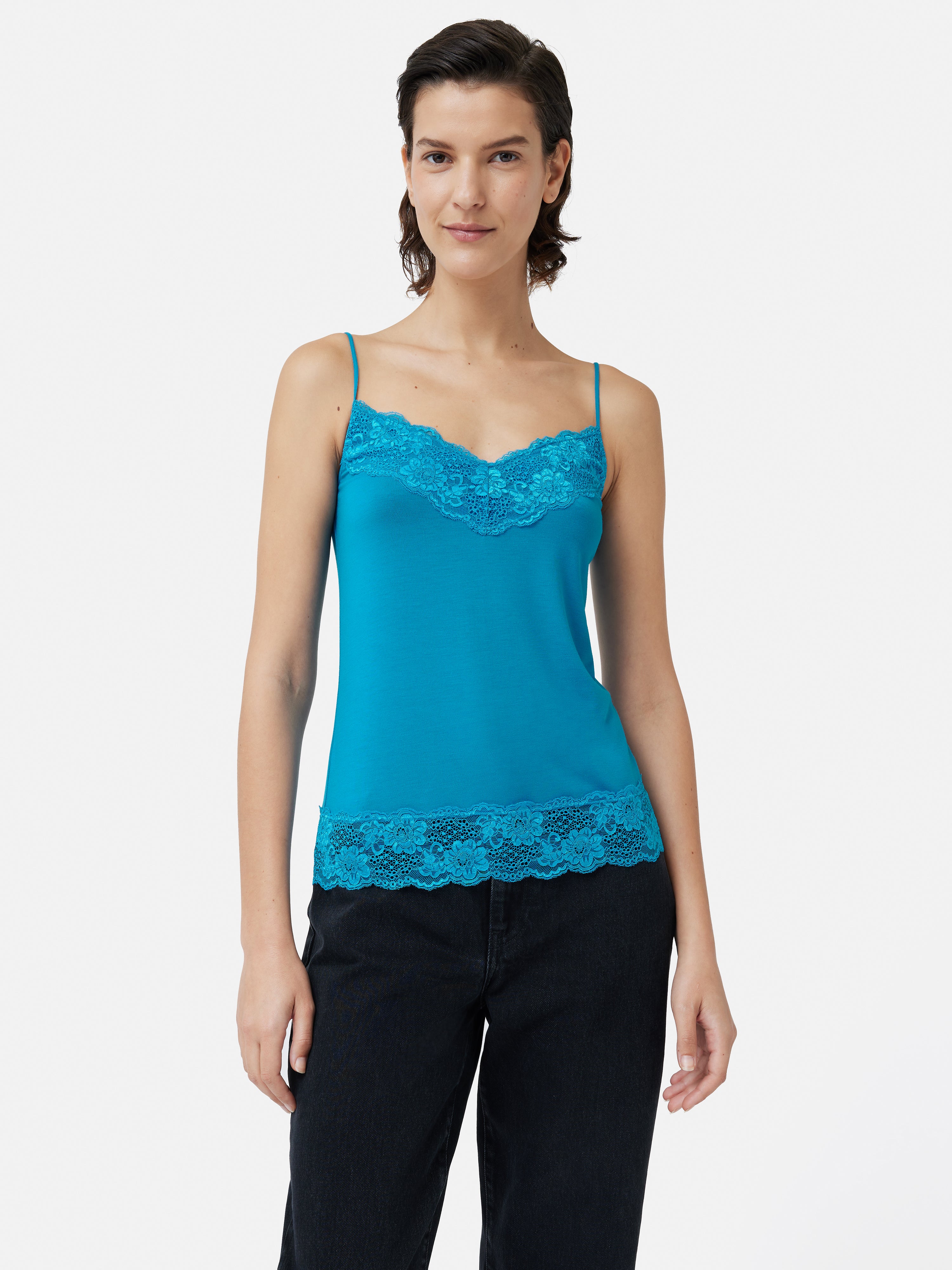 Modal Lace Vest Deep Ocean – Jigsaw