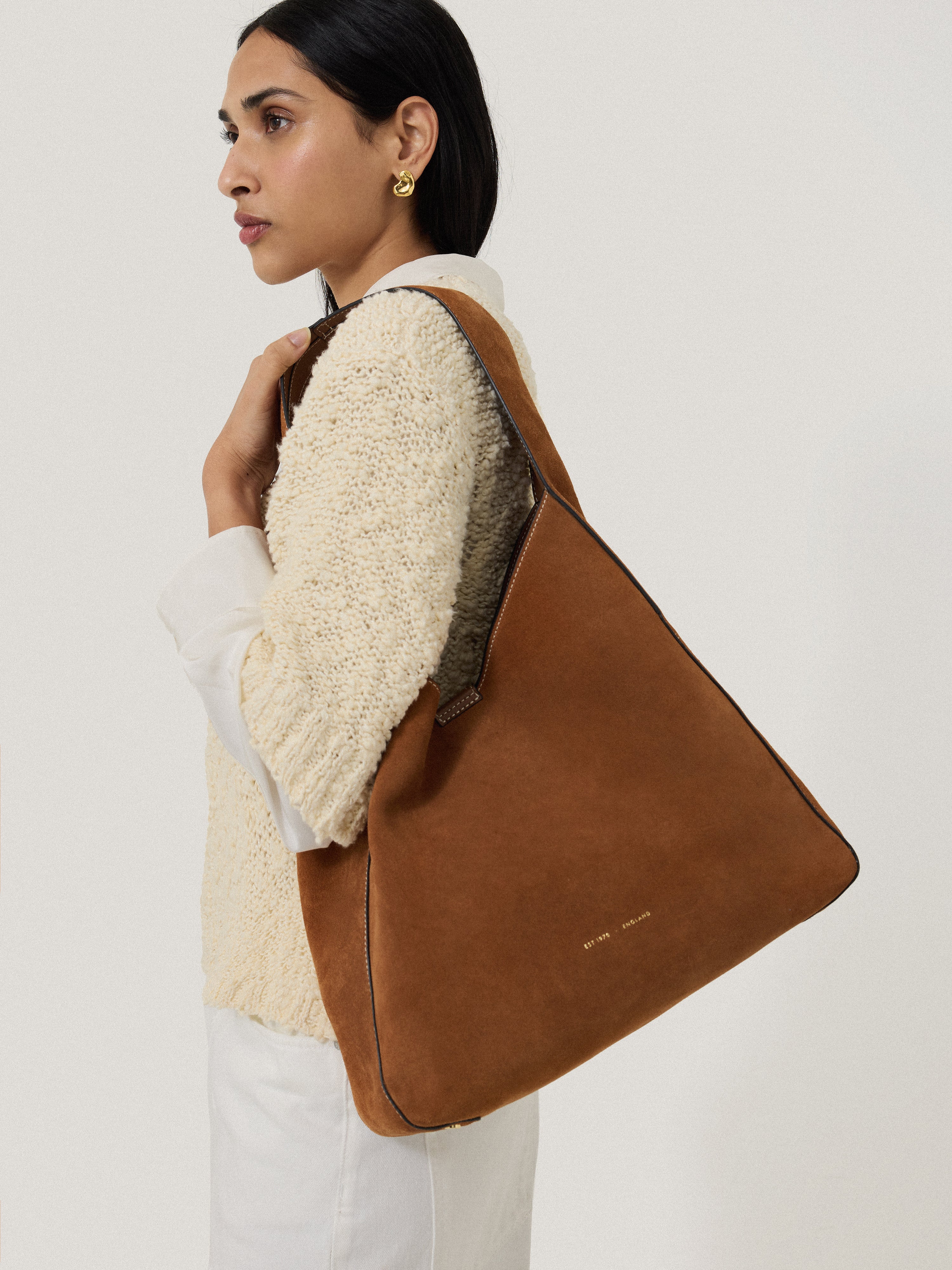 Heckfield Suede Tote | Tan