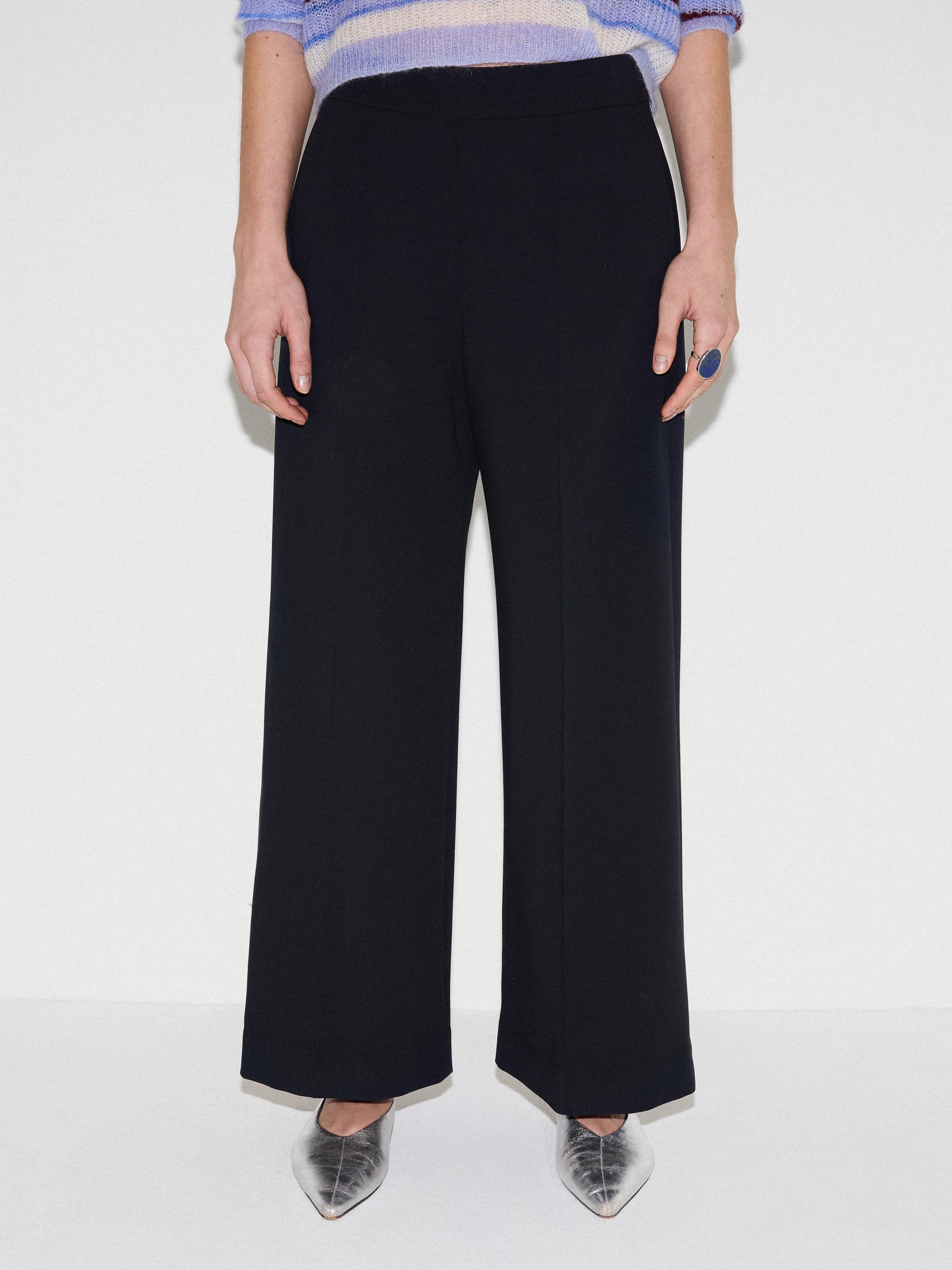 Italian Modern Crepe Sailor Trouser | Navy – Jigsaw