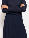 Gauze Viscose Ruched Skirt | Blue