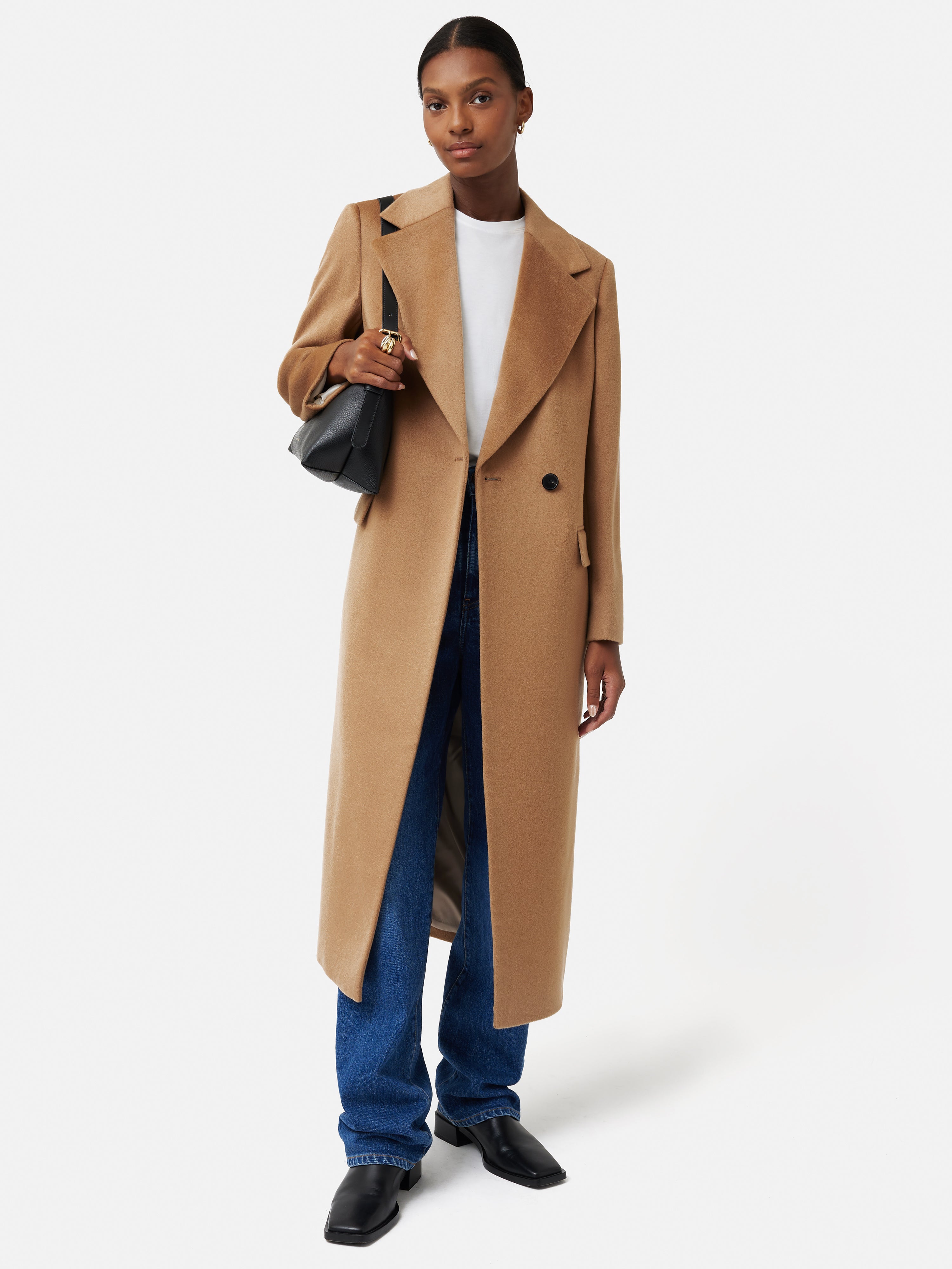 Wool Maxi City Coat Camel – Jigsaw - Main Image