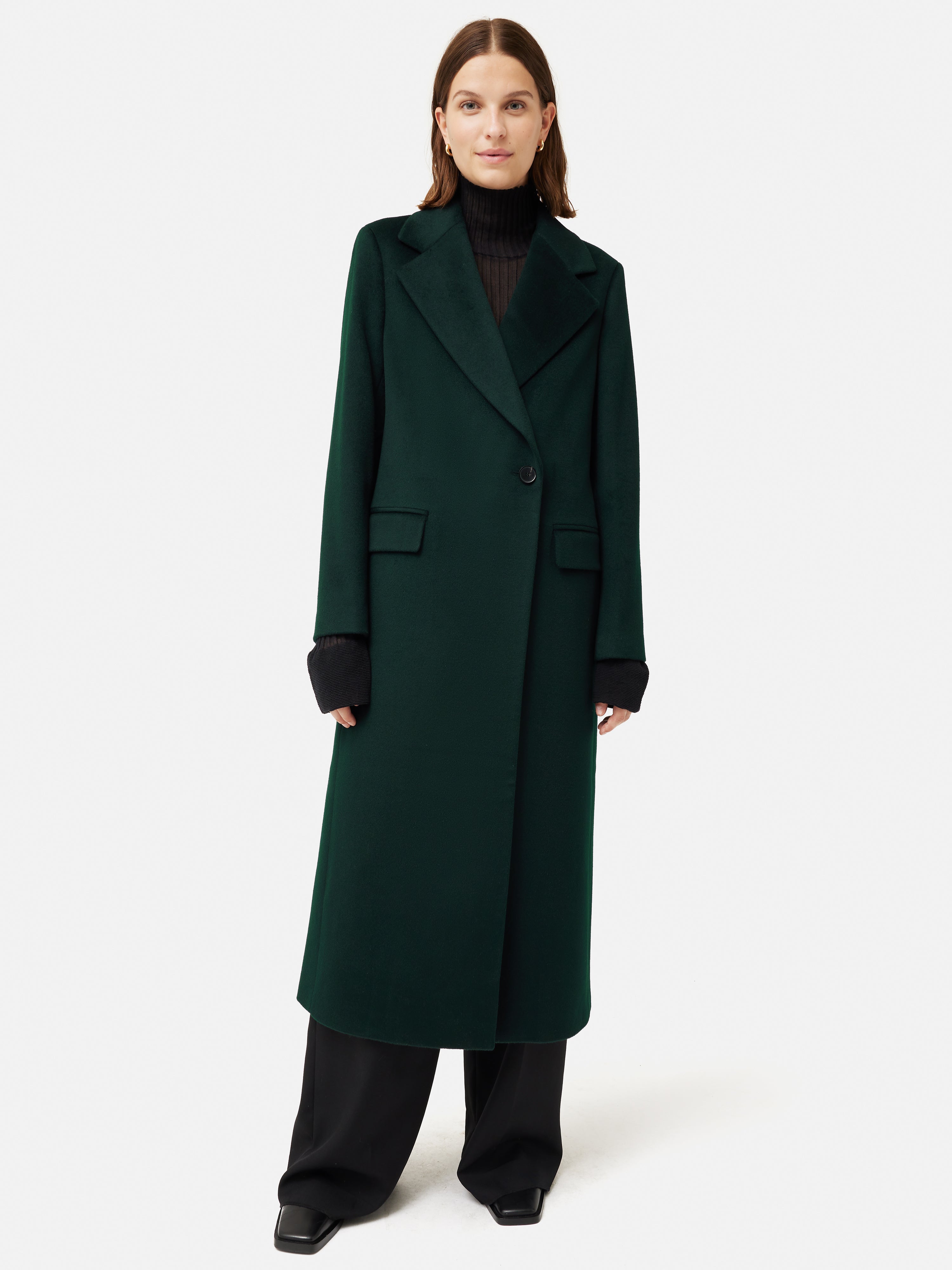 Oversized Coat Forest Green Wool Coat Womens Wool Maxi City