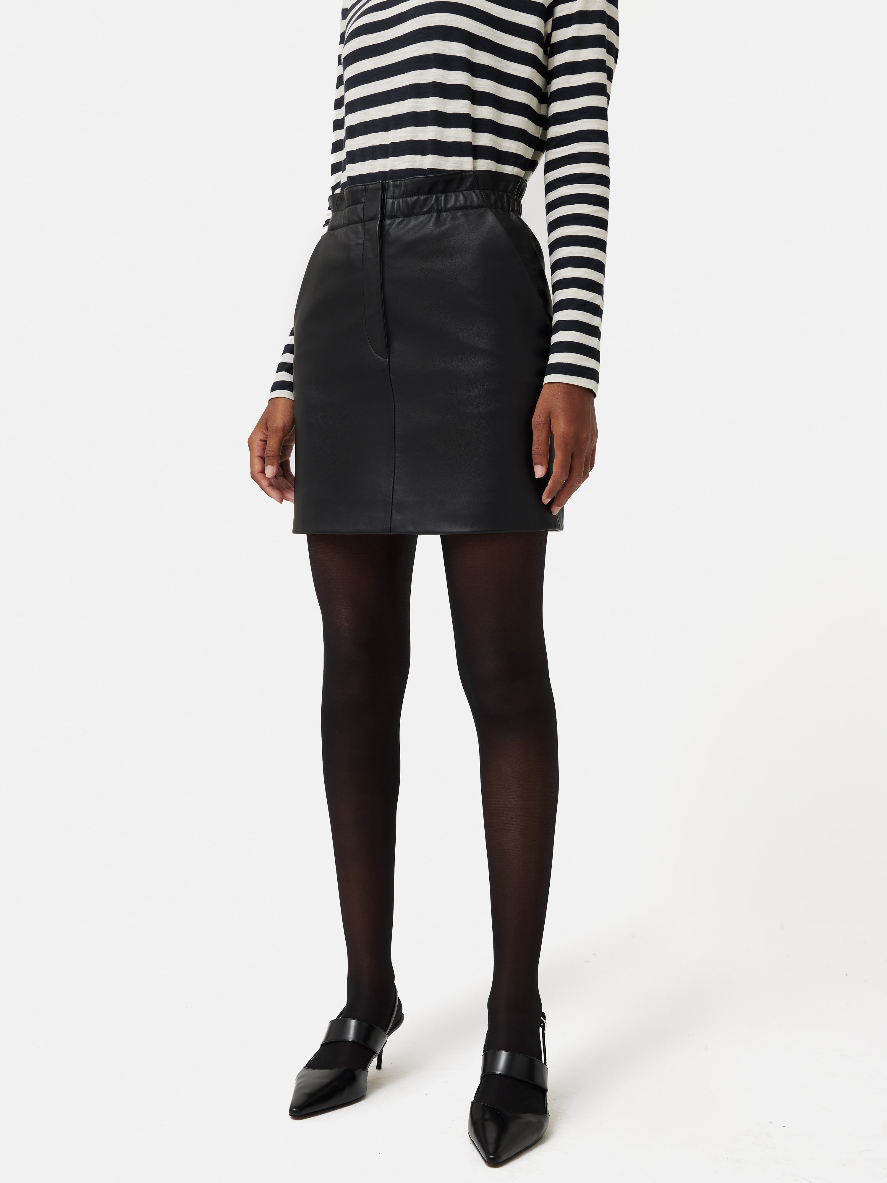 Leather Mini Skirt Black – Jigsaw