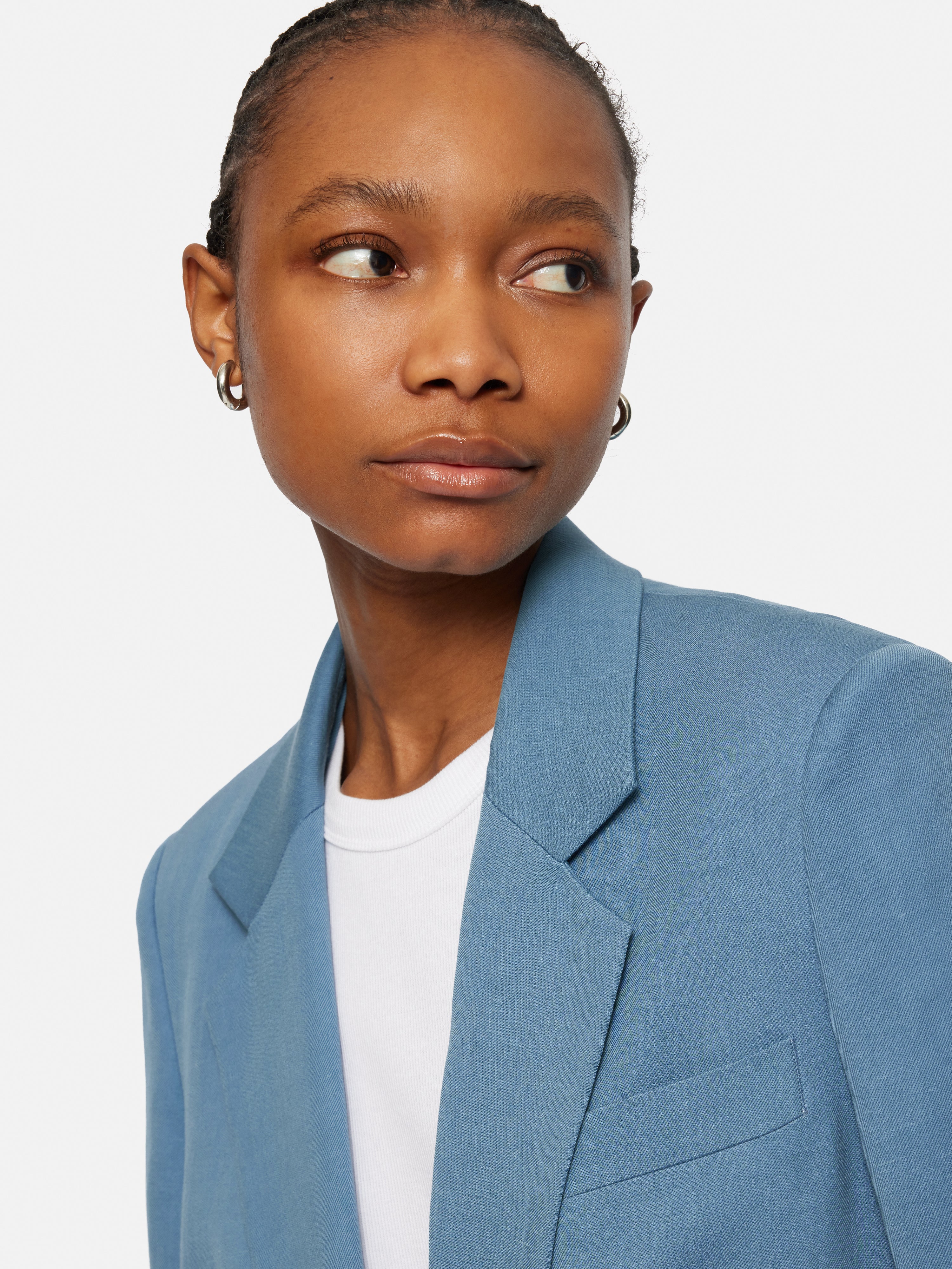 Italian Linen Gibson Blazer Blue – Jigsaw - Main Image