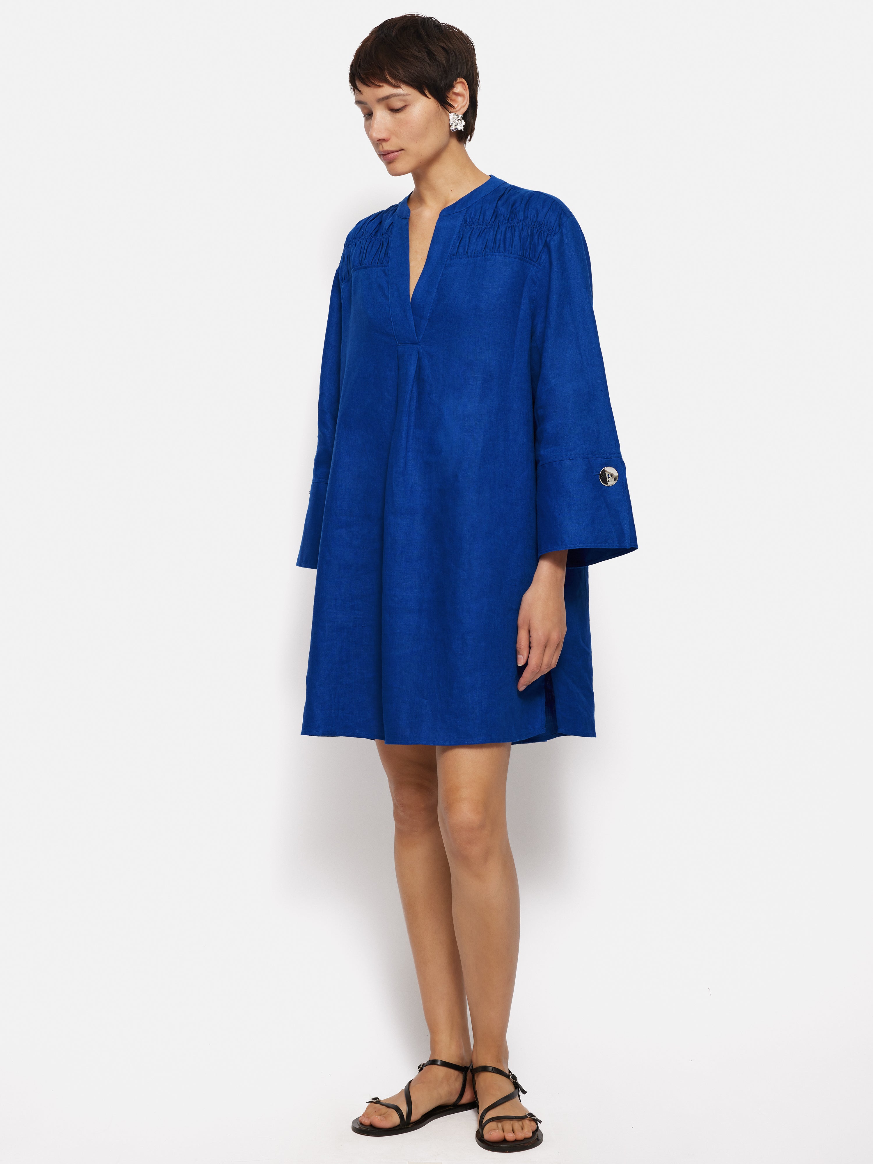 Linen Kaftan Dress | Blue Jigsaw Linen Kaftan Dress | Blue Jigsaw