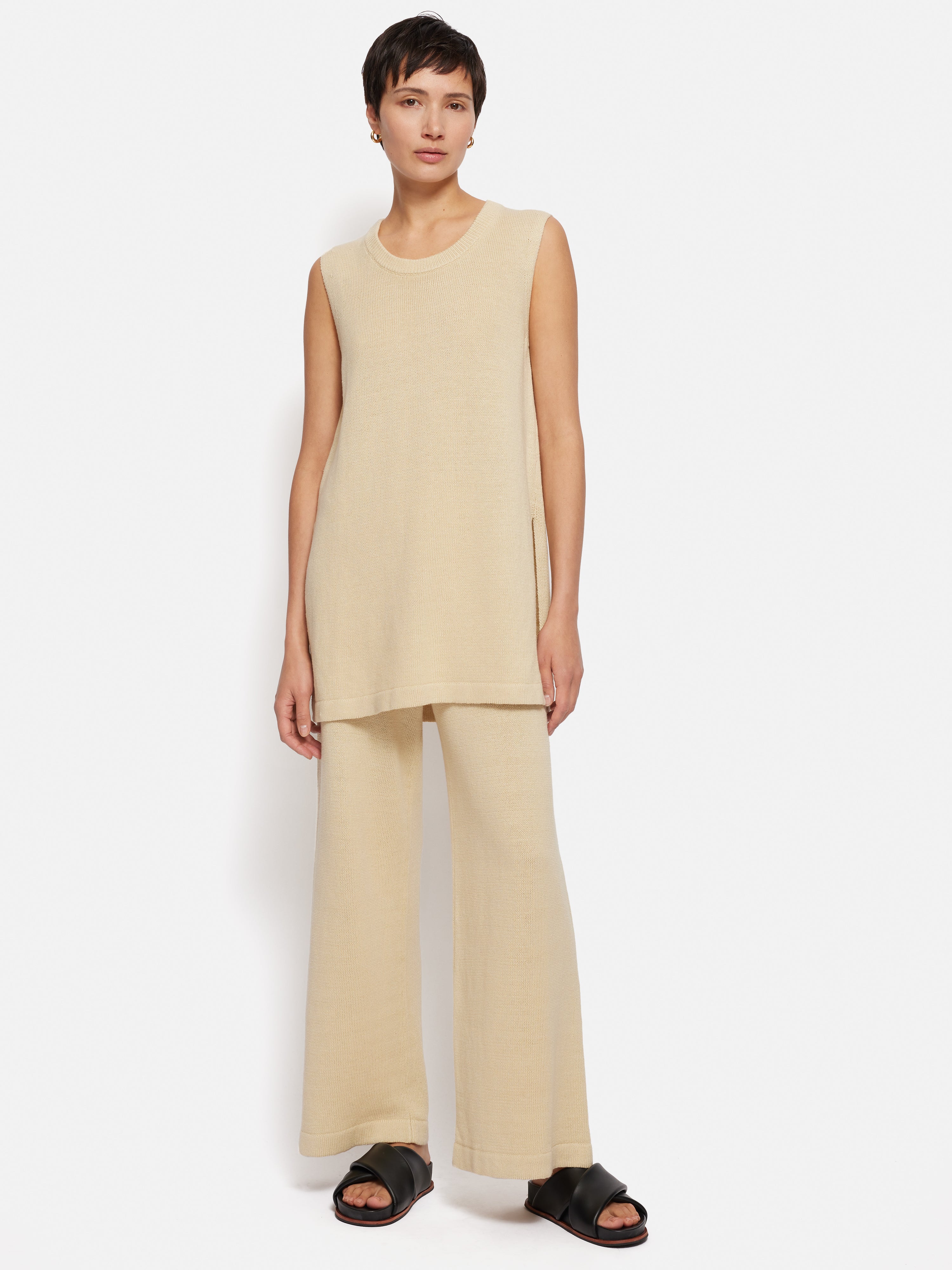 Linen Cotton Knitted Tunic Cream – Jigsaw