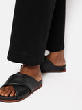 Linen Cotton Knitted Trouser | Black