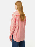 Cotton Poplin Stripe Shirt | Coral