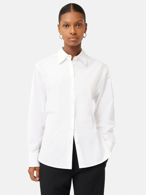 Cotton Poplin Shirt | White