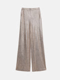 Metallic Flowing Trousers | Gold