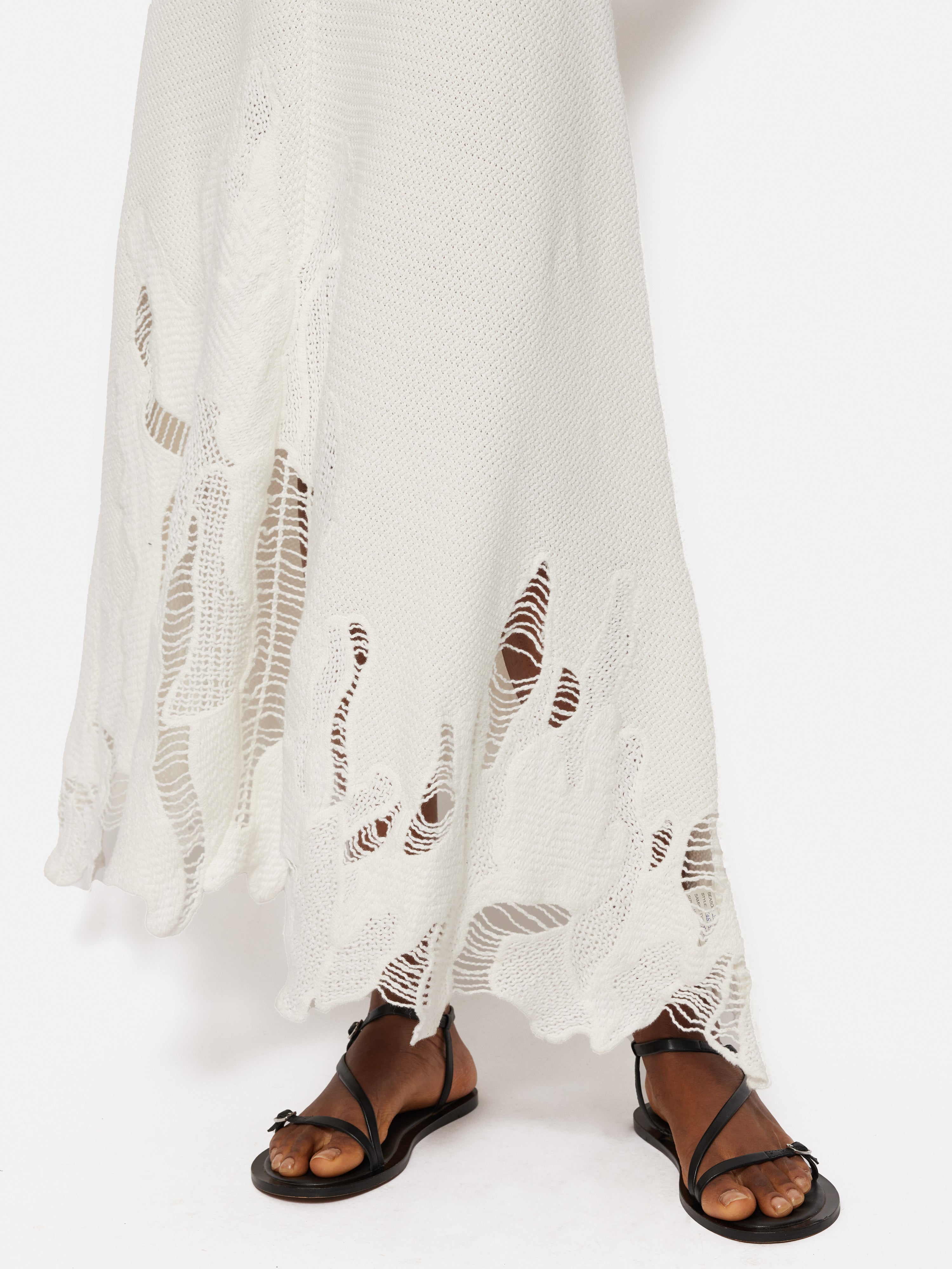 Abstract Lace Embroidery Dress
