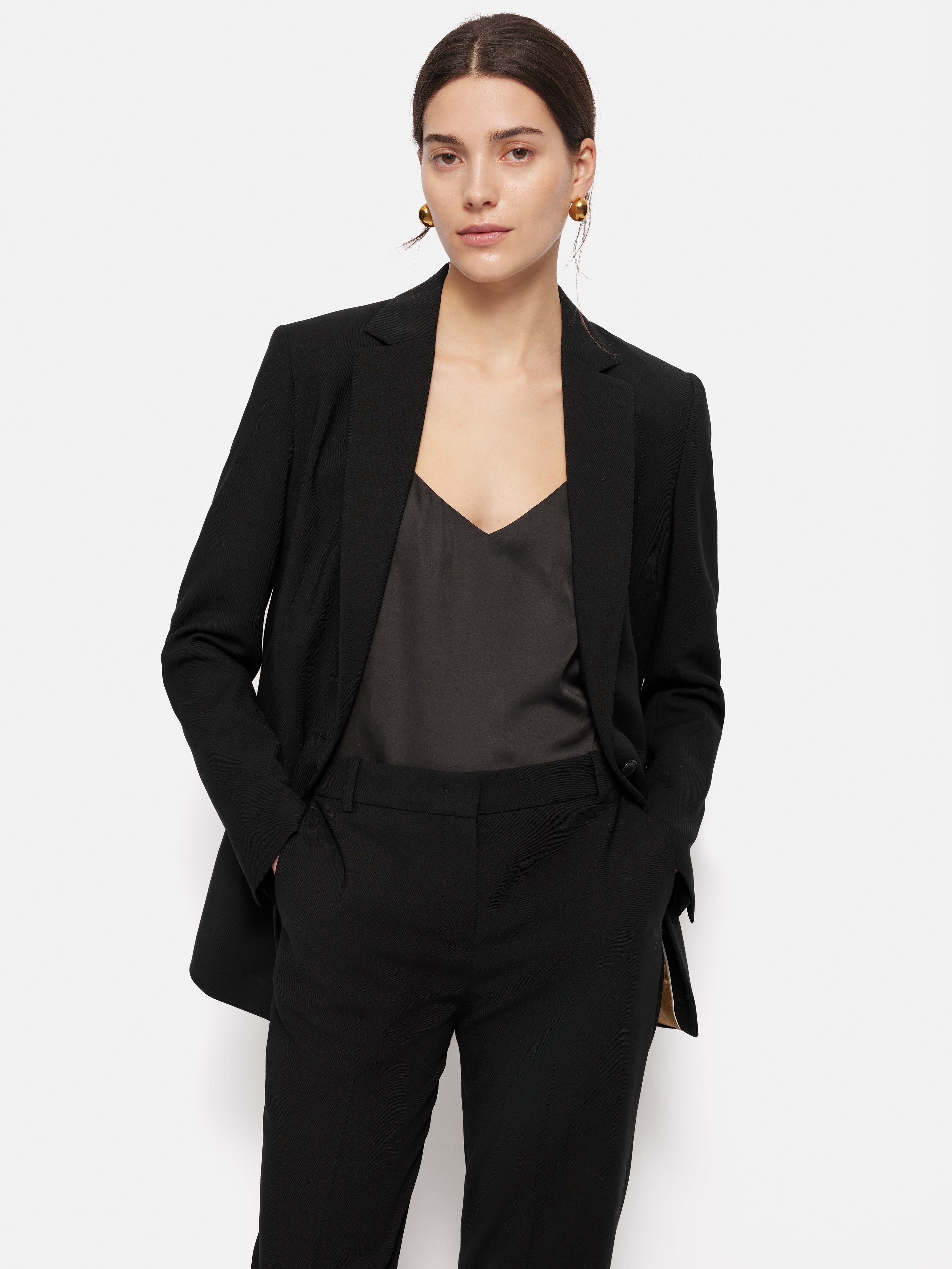 Fluid Twill Scarf Top
