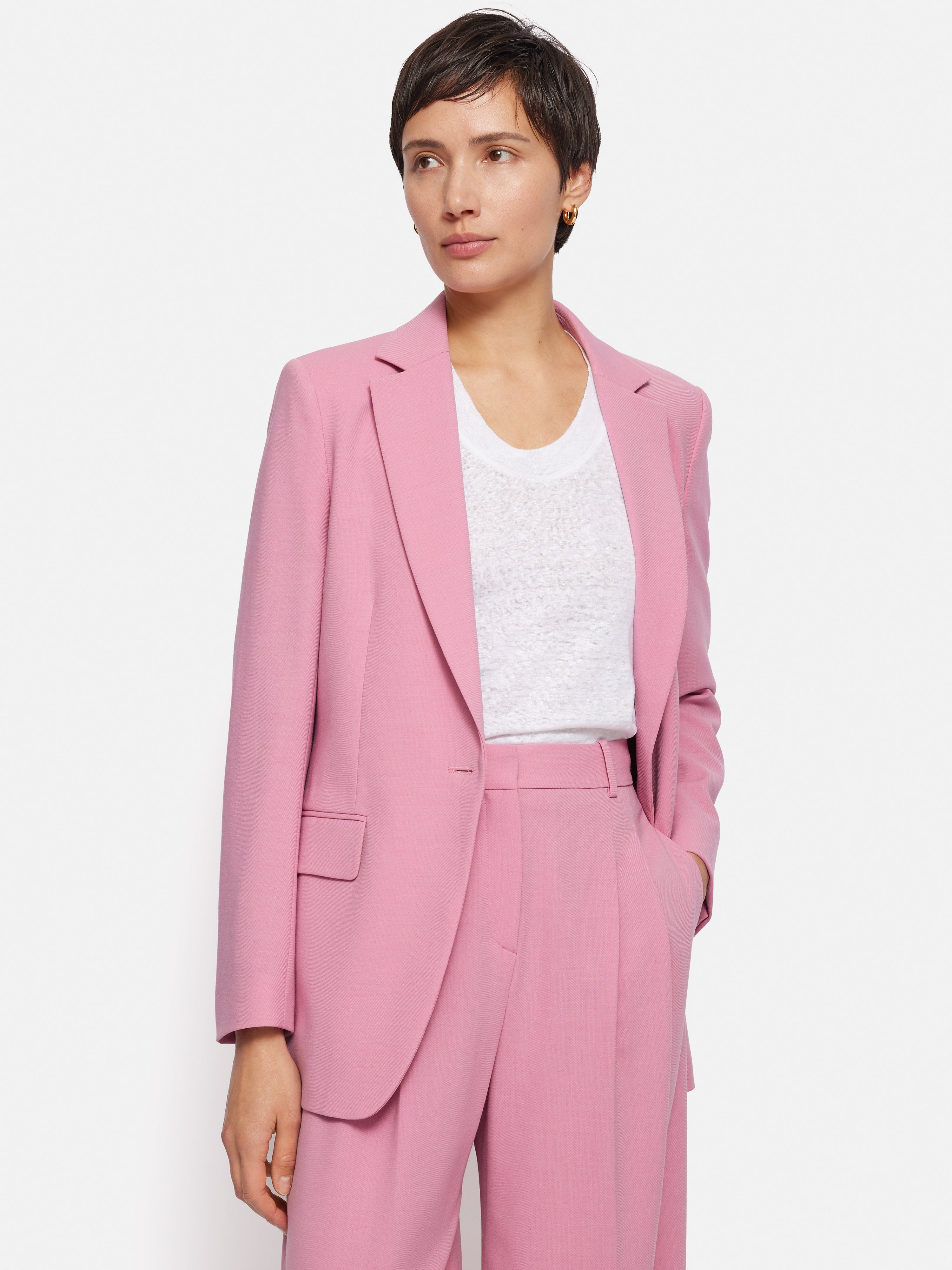 Fluid Twill Knox Jacket Pink – Jigsaw - Main Image