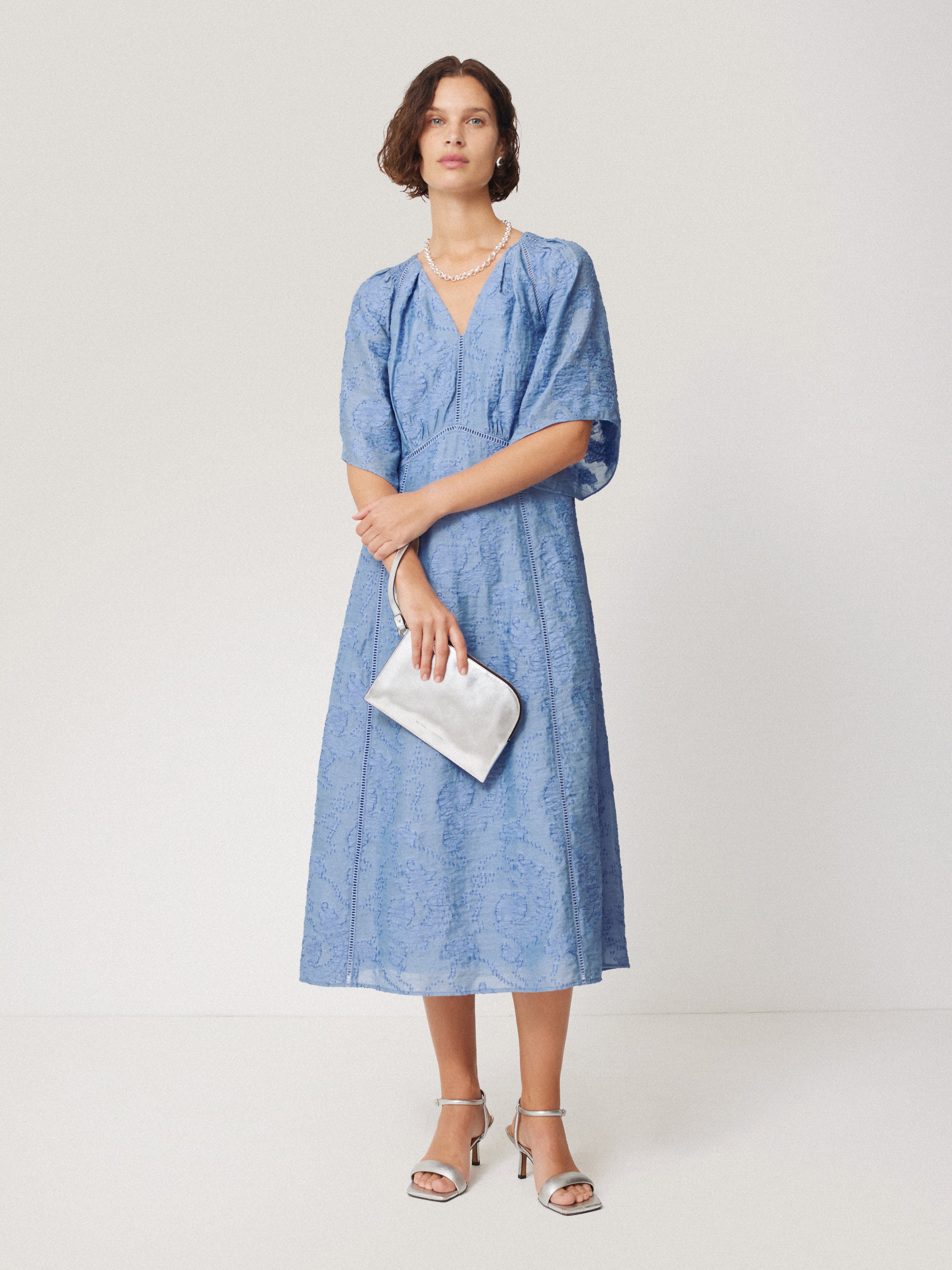 Textured Jacquard Dress | Blue Jigsaw Textured Jacquard Dress | Blue Jigsaw