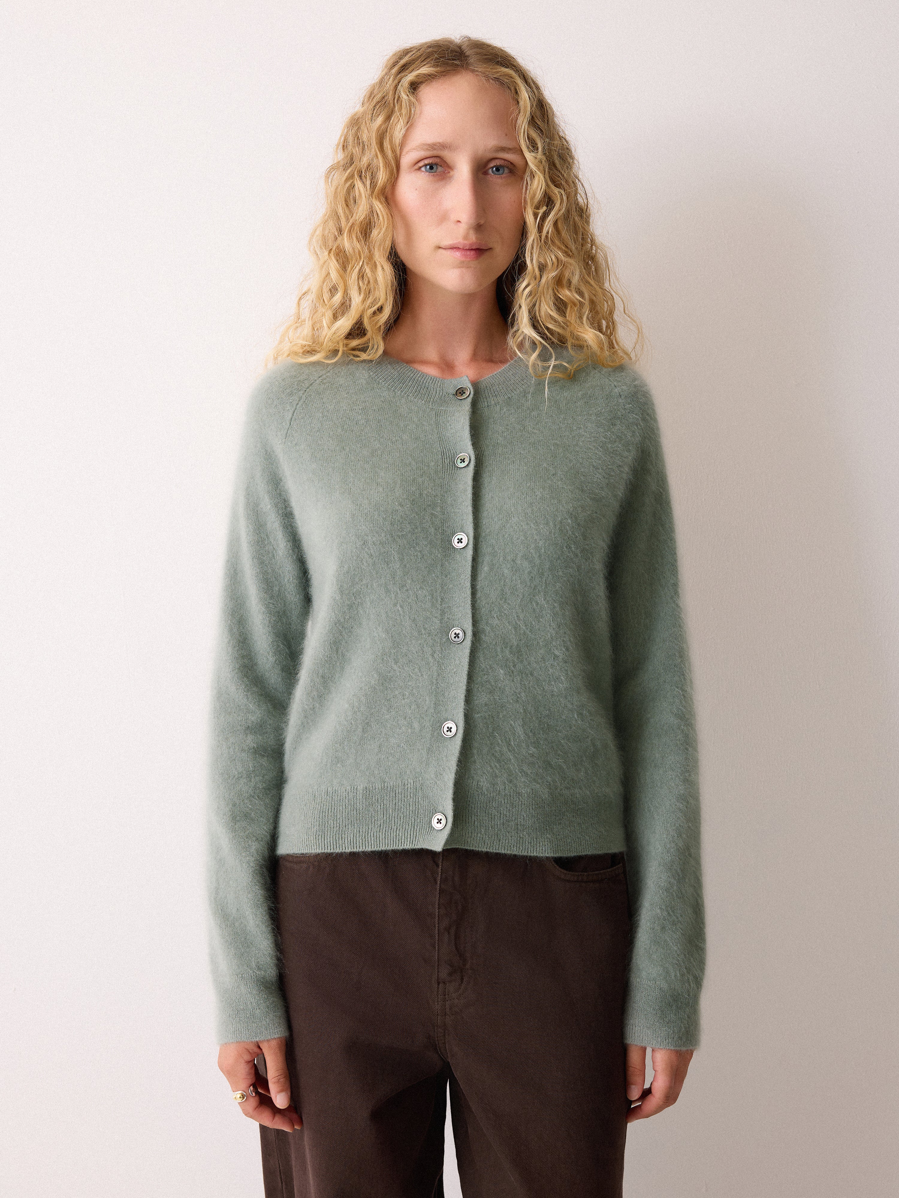 Halo Cashmere Cardigan Green – Jigsaw1