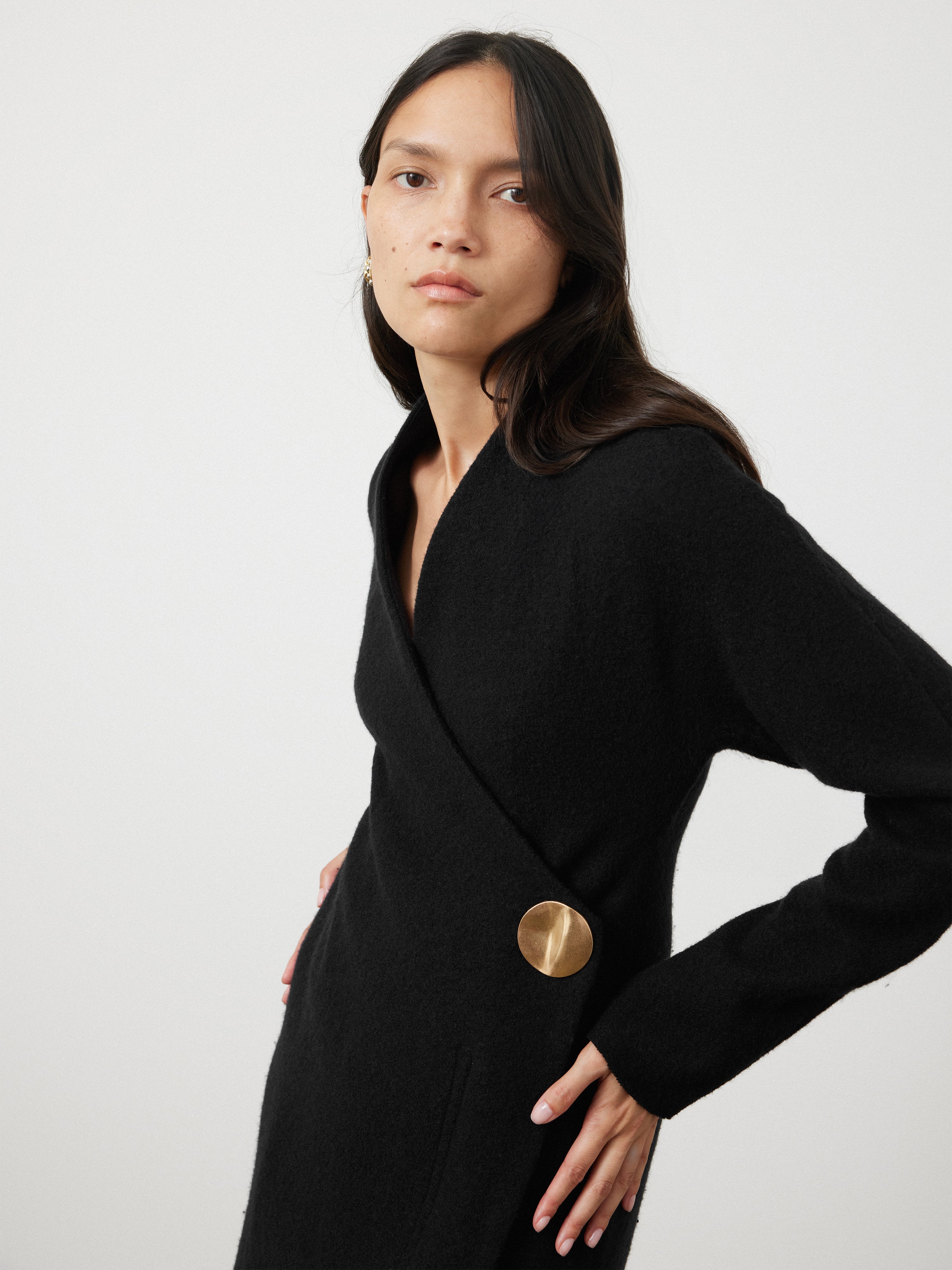 Boiled Wool Blend Disc Dress | Black Jigsaw Boiled Wool Blend Disc Dress | Black Jigsaw