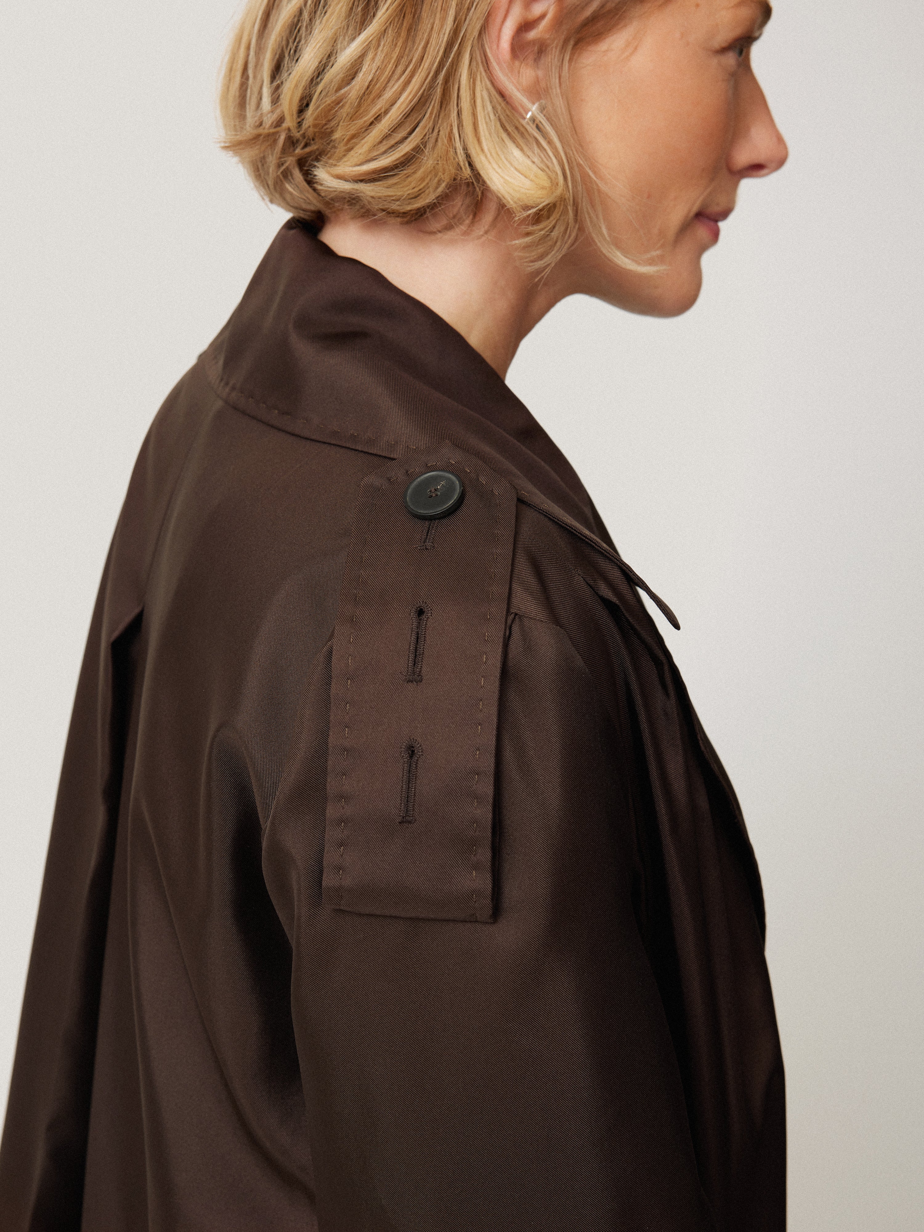 Pure Silk Trench Coat Chocolate – Jigsaw