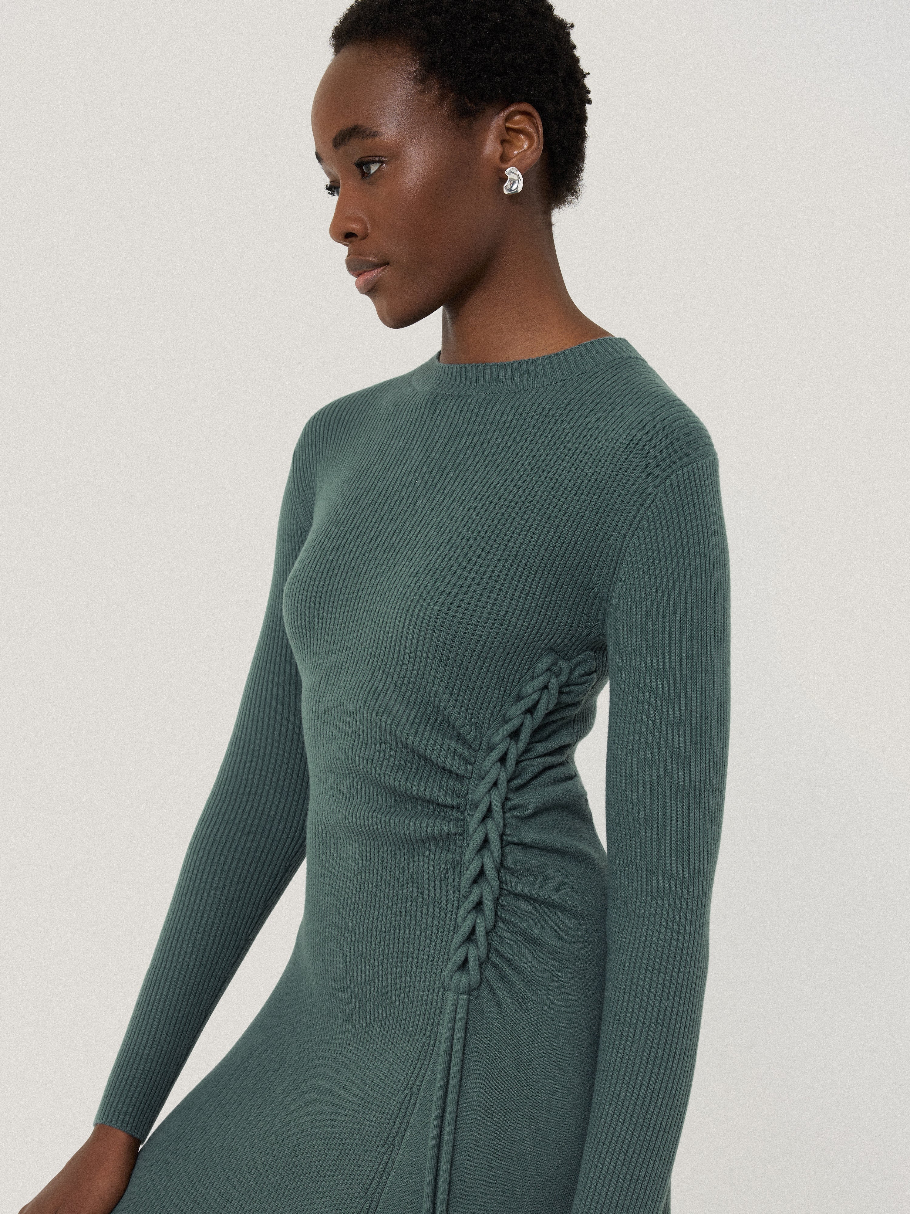 Braided Knit Dress Blue – Jigsaw