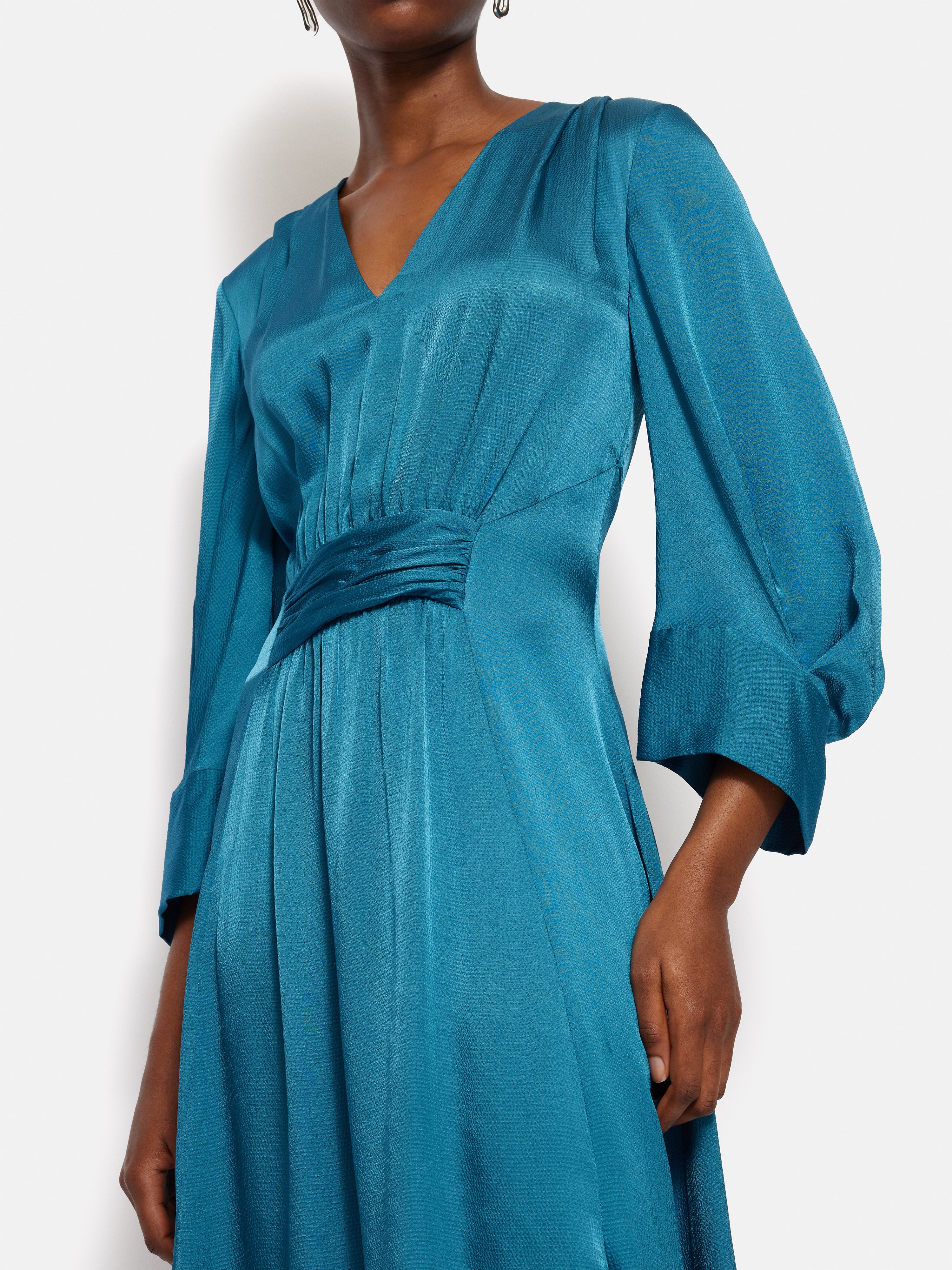 Hammered Satin Midi Dress | Blue Jigsaw Hammered Satin Midi Dress | Blue Jigsaw