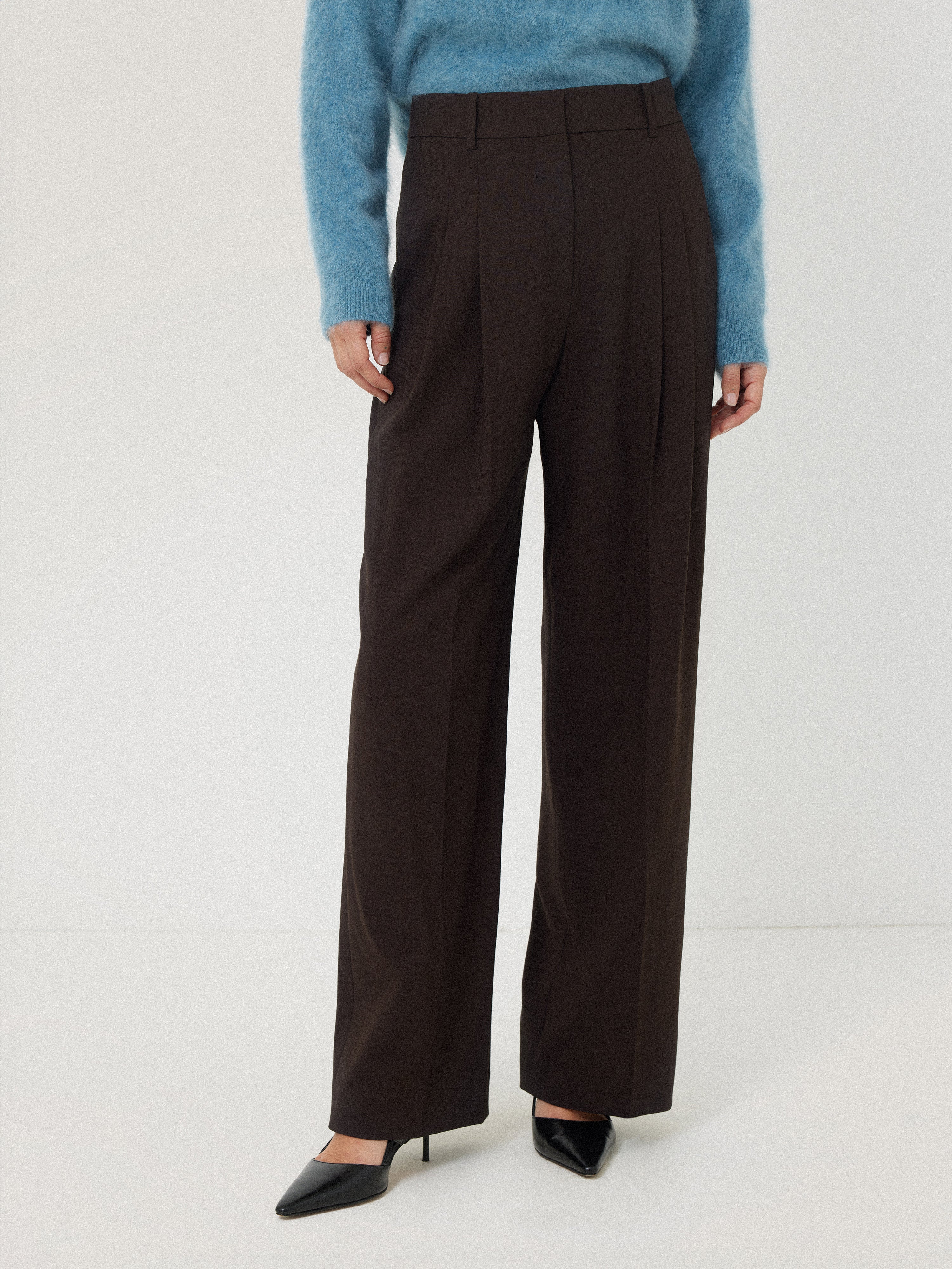 Kemp Crosshatch Trouser | Brown – Jigsaw