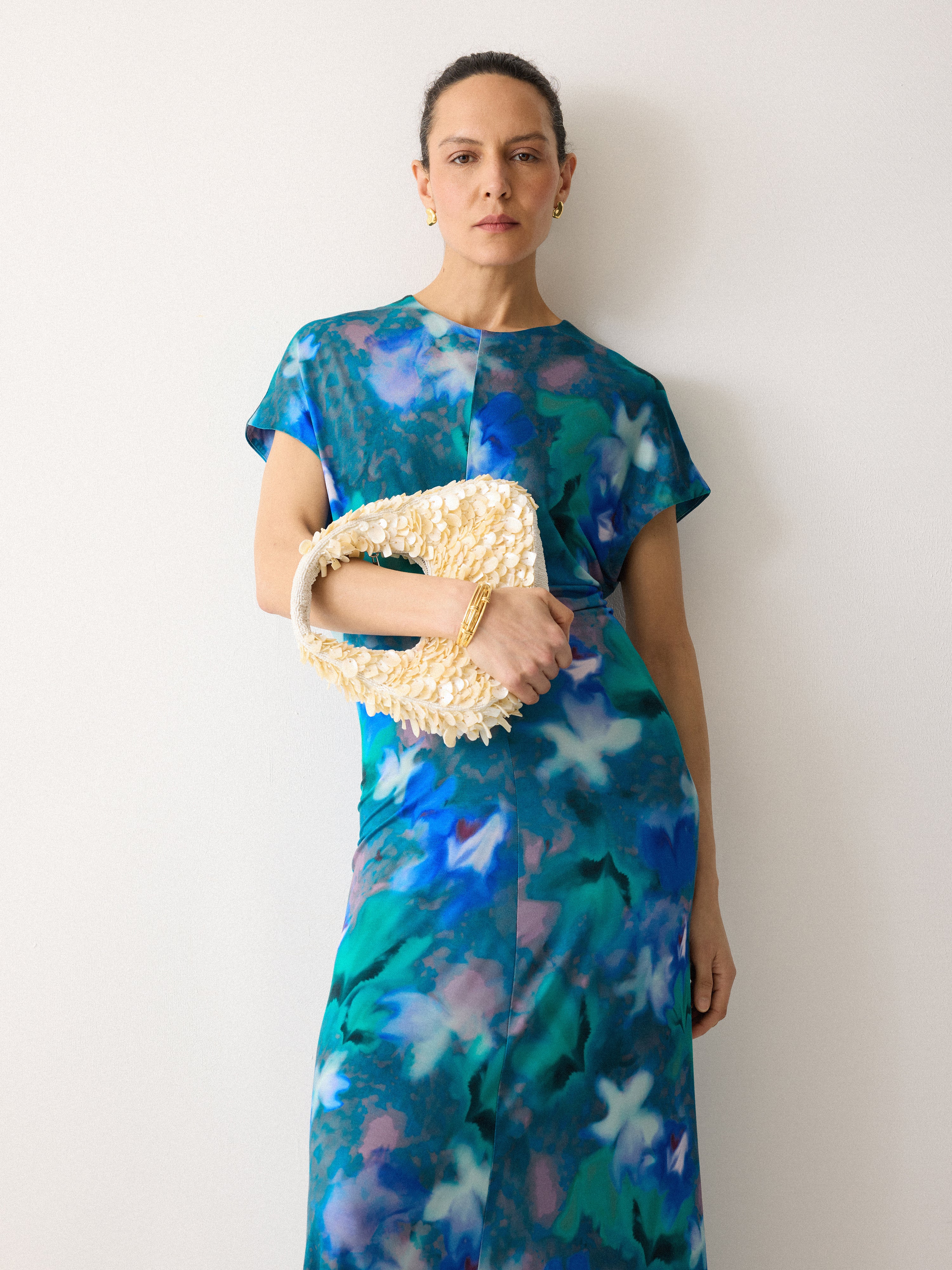 Classic Floral Jacquard Dress mio♡。Classic Floral Jacquard Dress