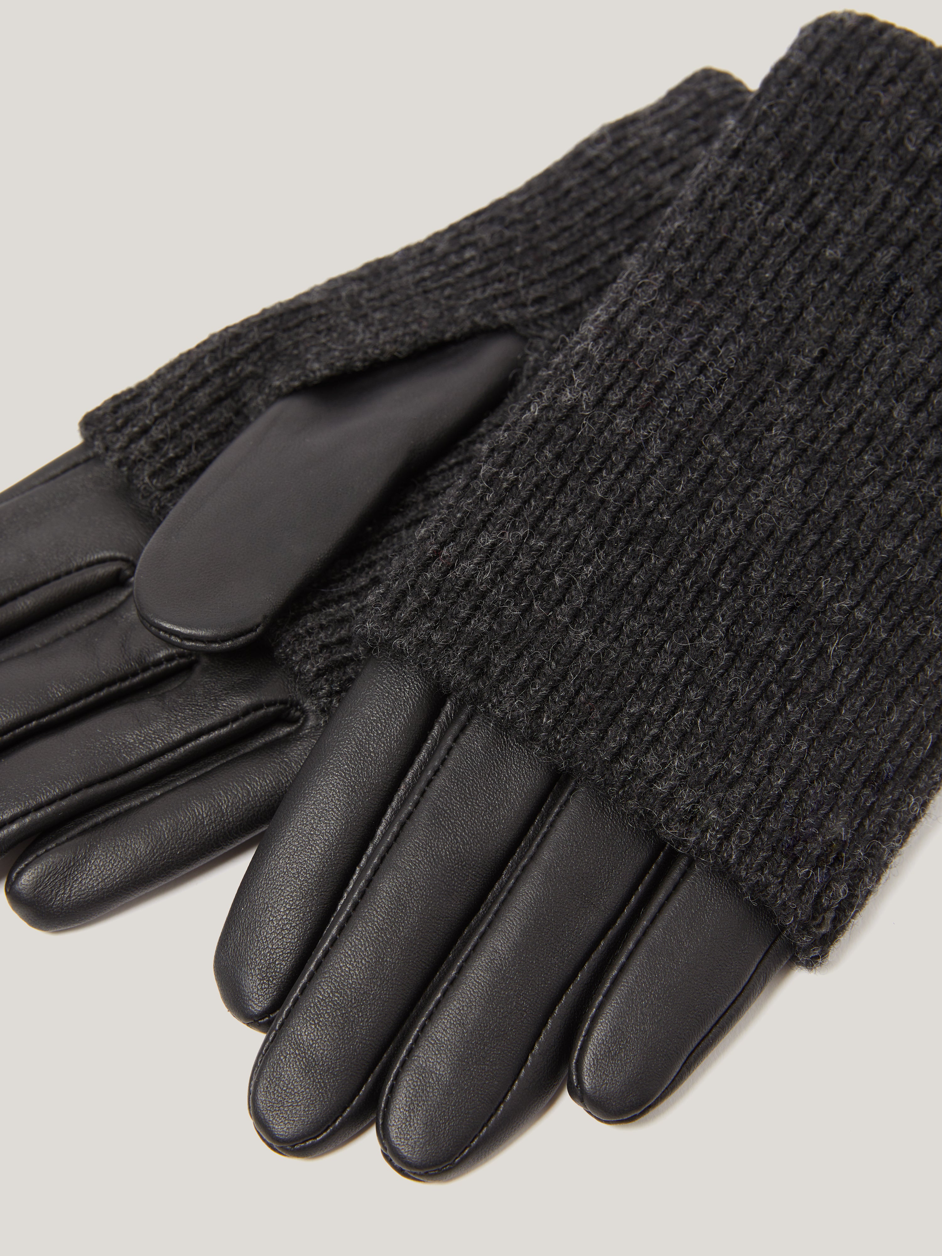 Knitted Leather Glove | Black – Jigsaw