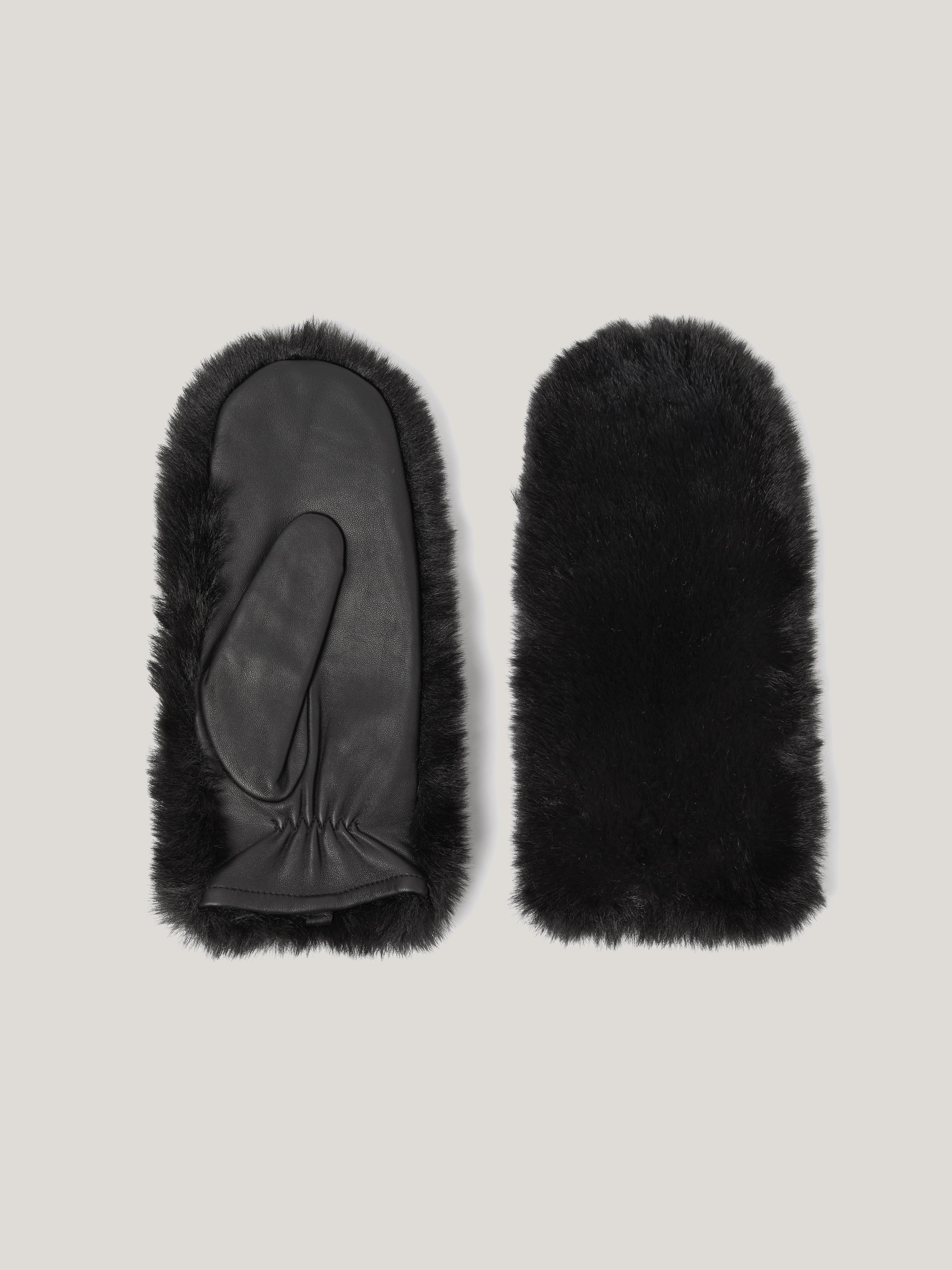 PIECES Pcjutlandia Leather Mittens, zwart, M PIECES Pcjutlandia Leather Mittens, zwart, M