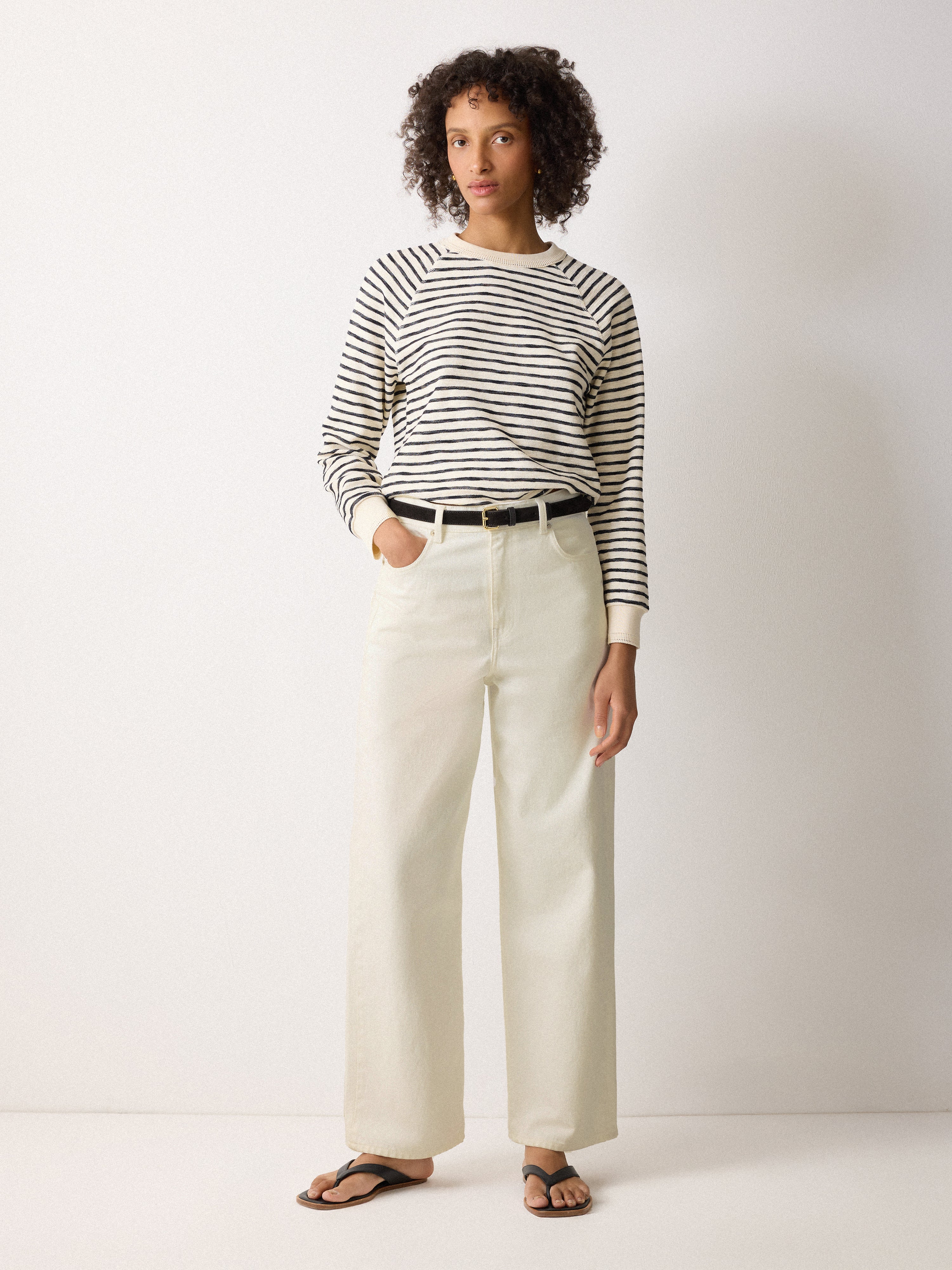 Lucia High Waisted Jean | White