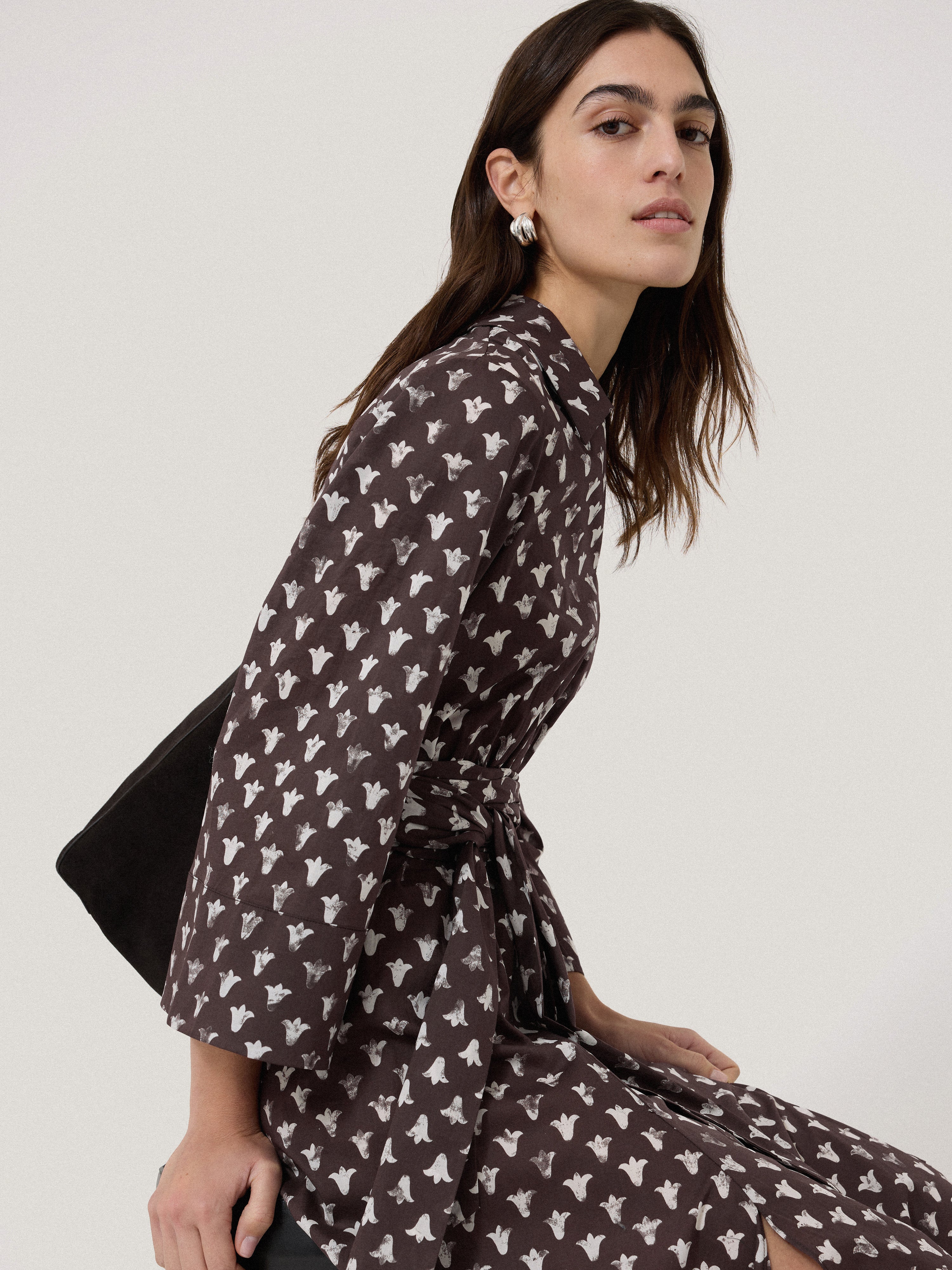 Tulip Voile Midi Dress | Oxblood – Jigsaw