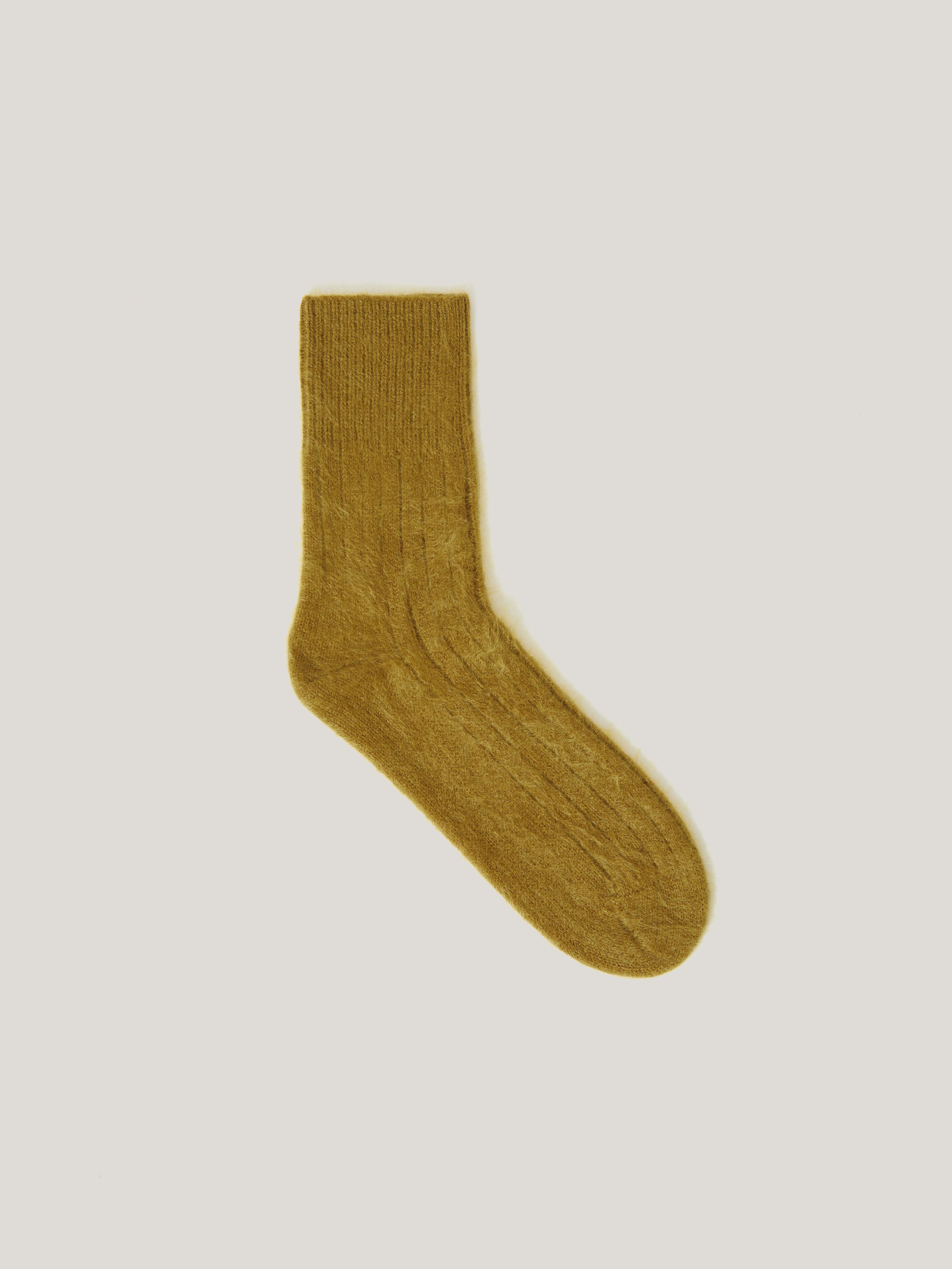 75% Cashmere Rib Sock in Happy Green main image 1