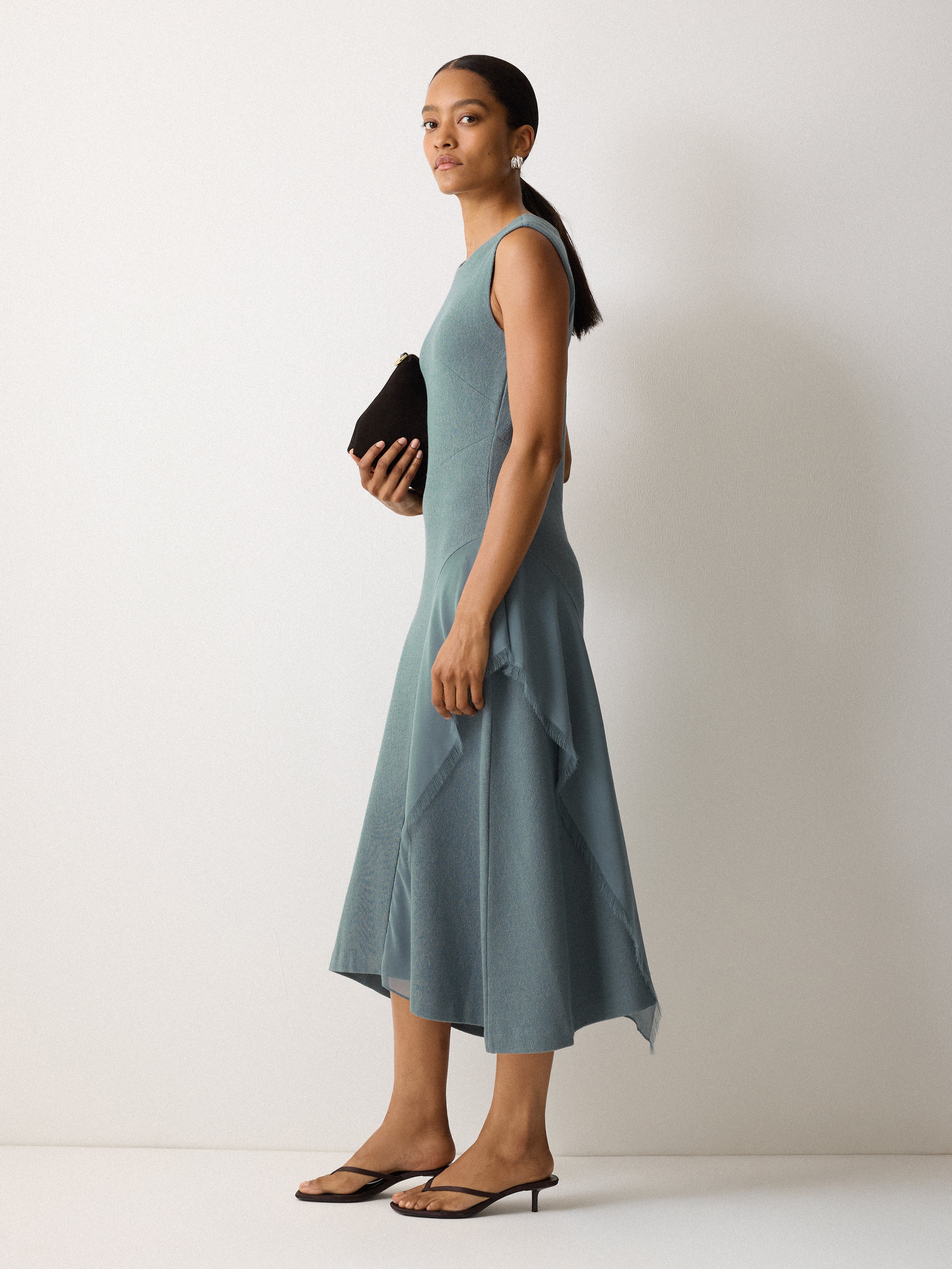 leather shirt dress with belt KARL LAGERFELD PARIS Women's Faux Belted Size:15.5 4/5 main image 0