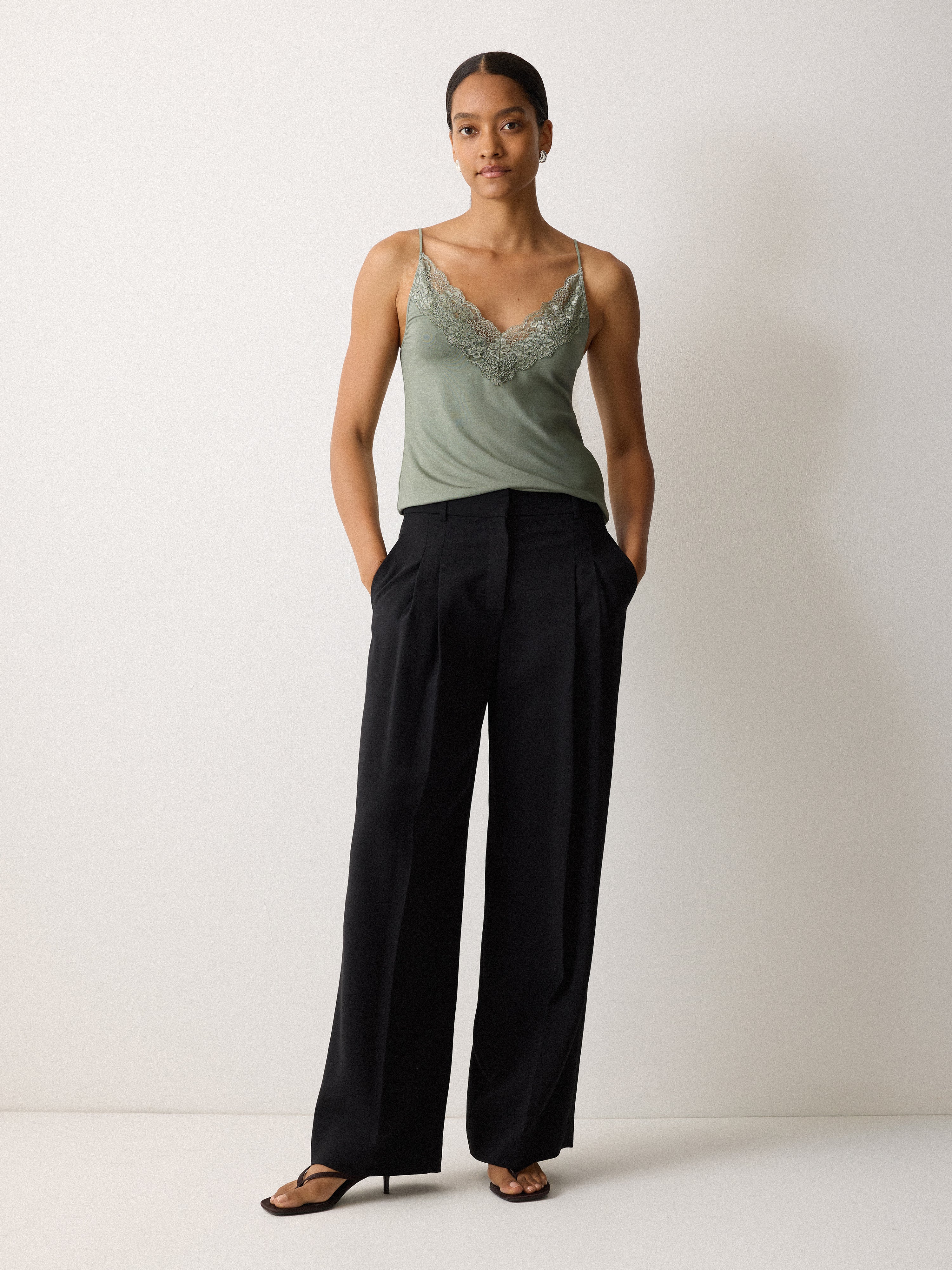 Modal Lace V Cami | Rainwater – Jigsaw