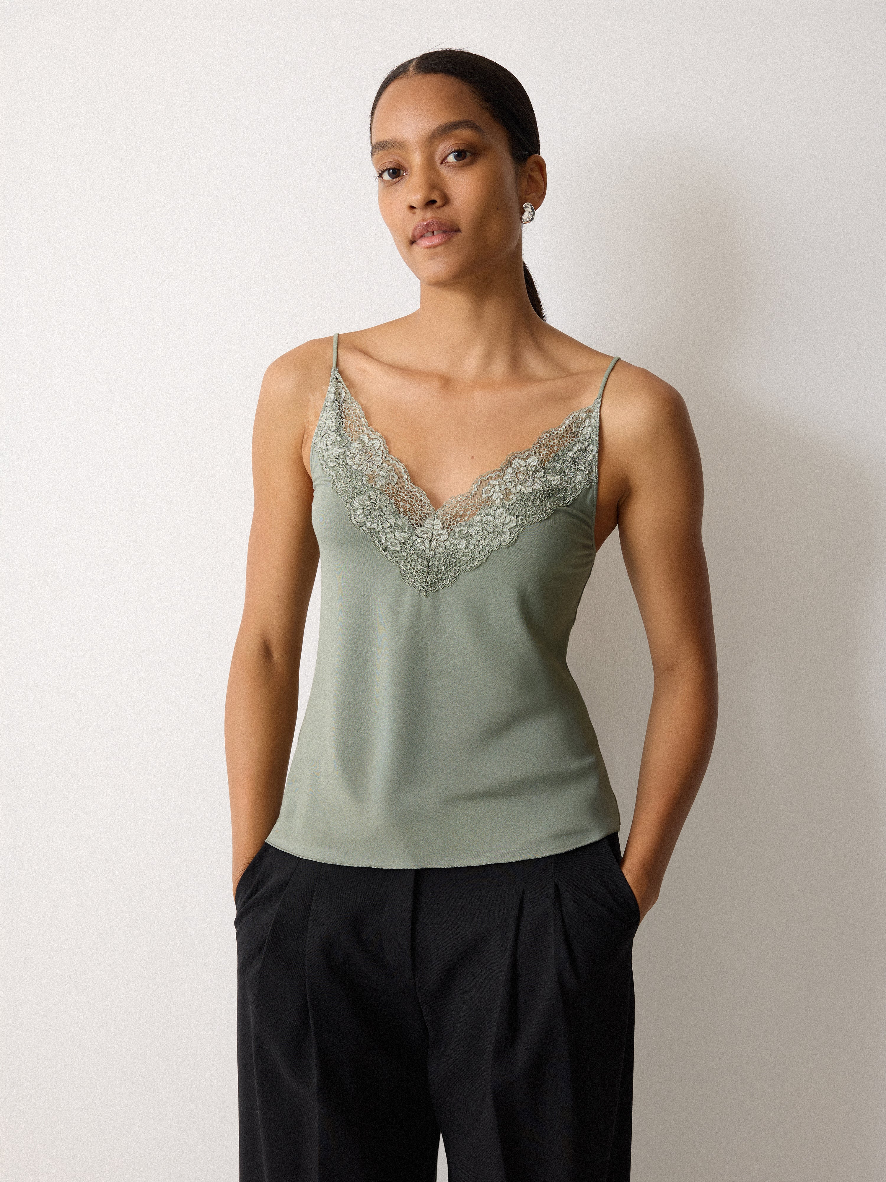 Modal Lace V Cami | Rainwater – Jigsaw
