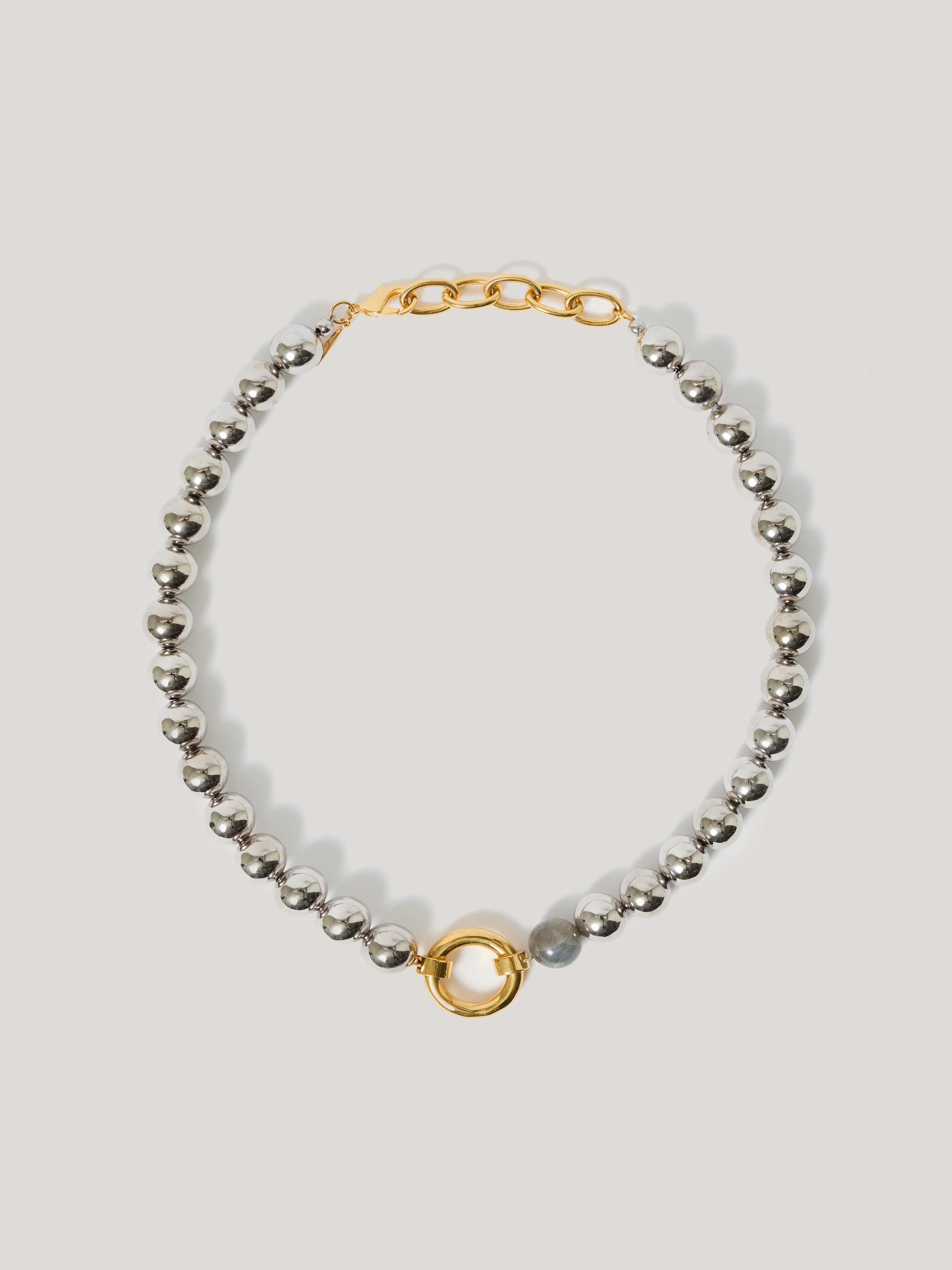 Statement Bead Necklace Silver – Jigsaw