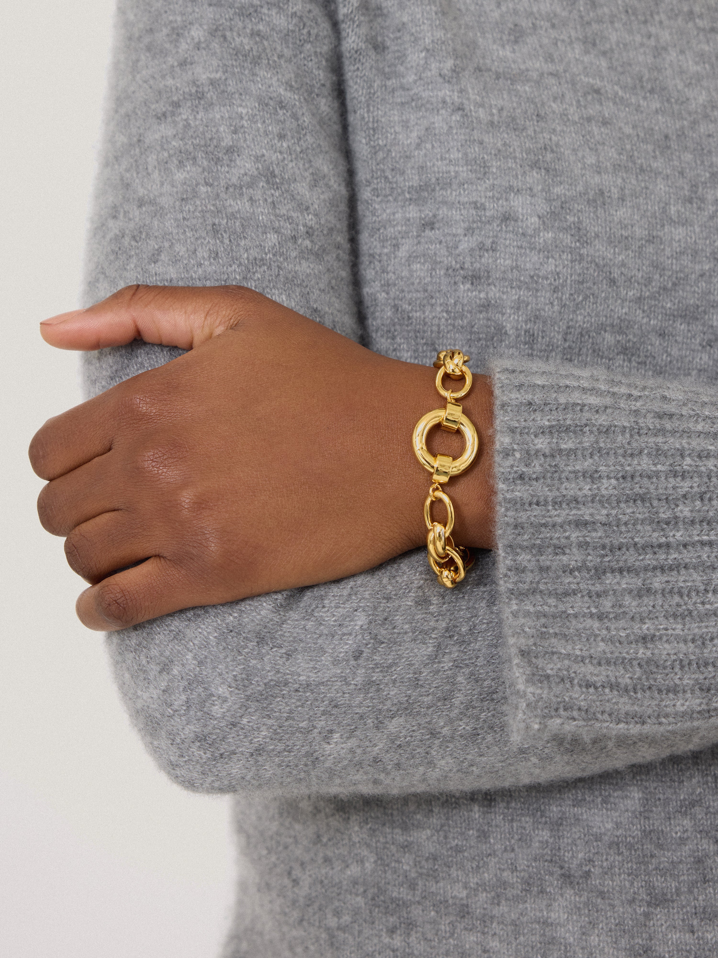 Round Link Chain Bracelet Gold – Jigsaw
