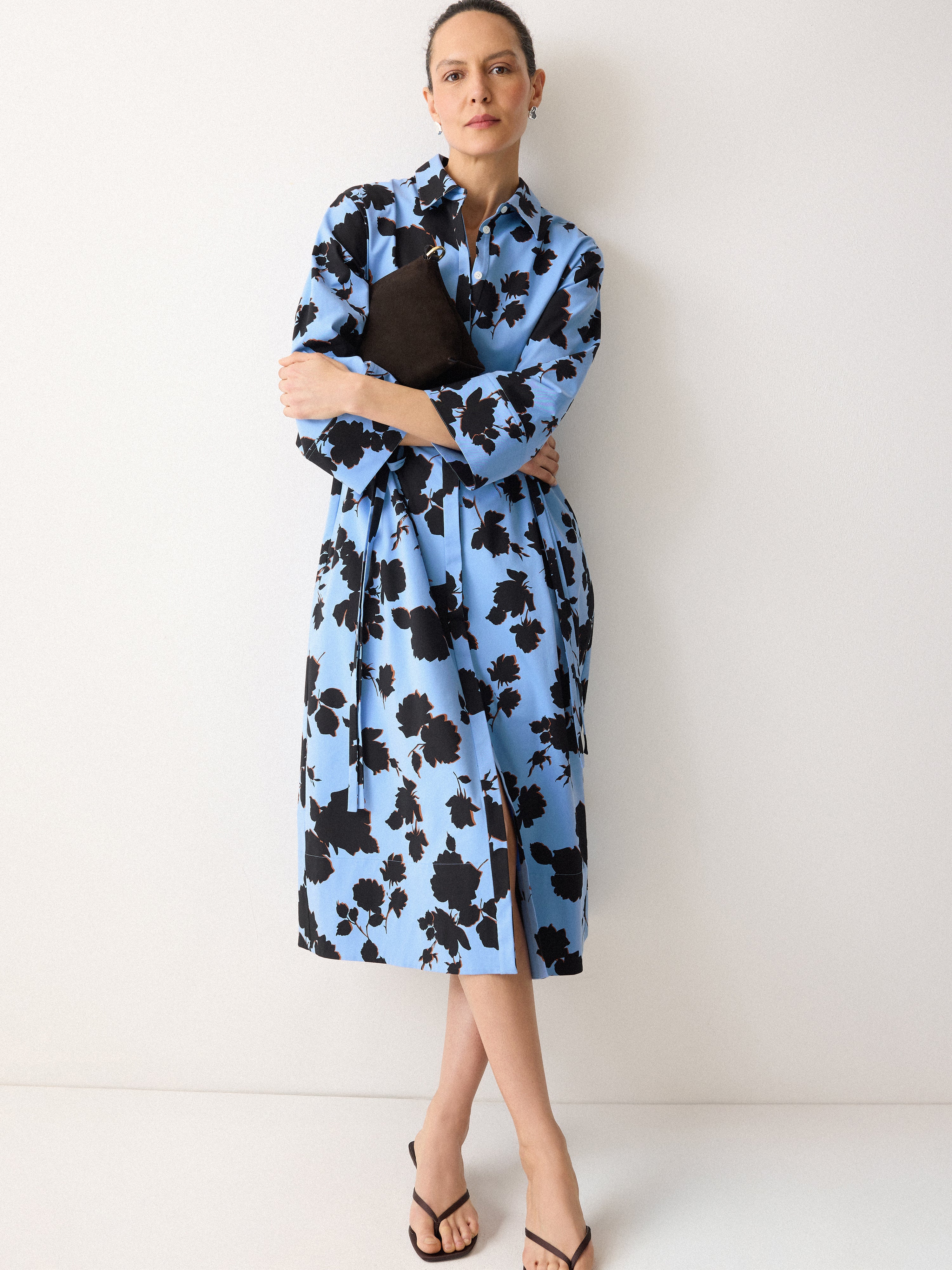 Outline Rose Shirt Dress Blue – Jigsaw