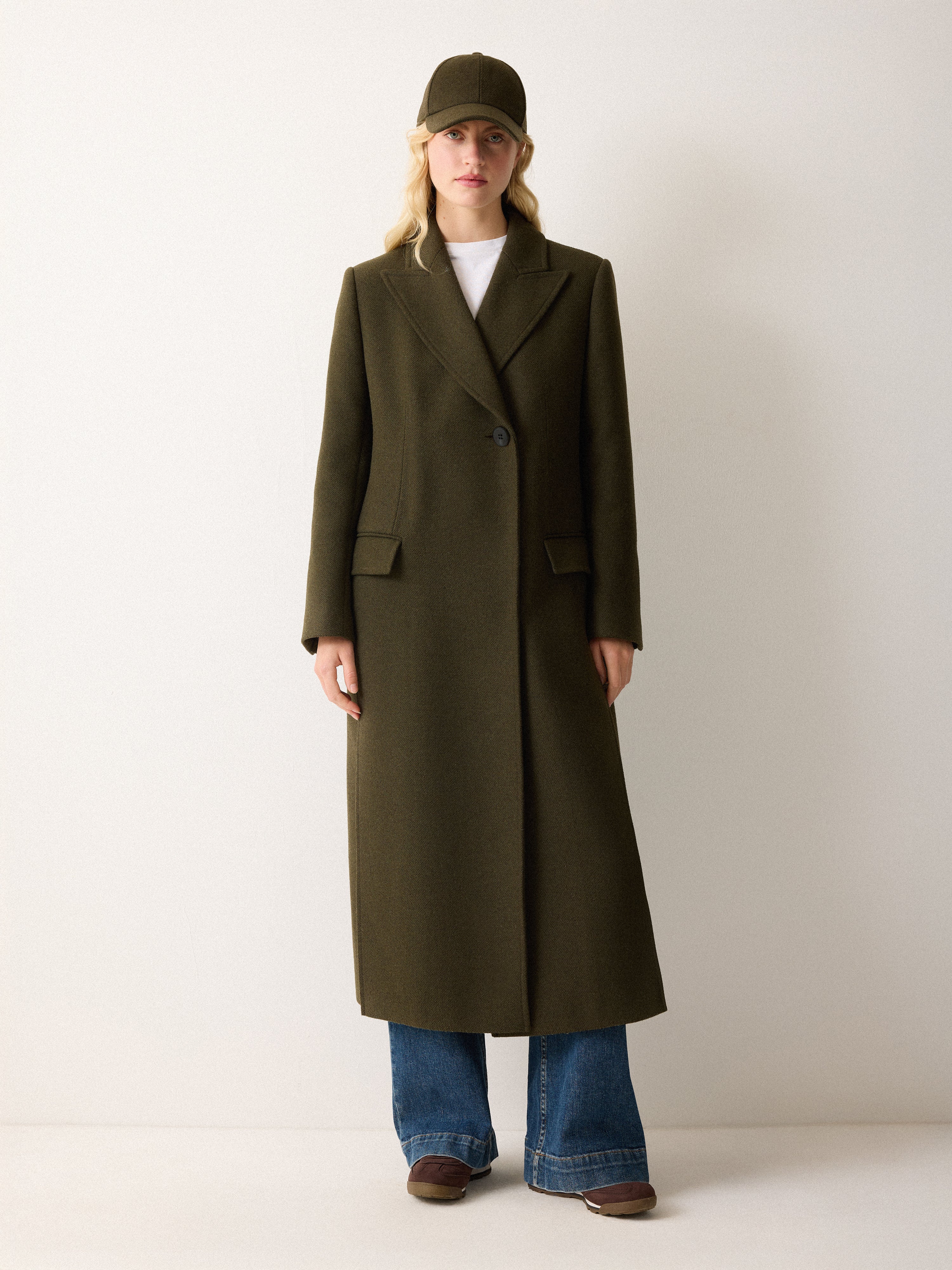 Farringdon Side Split Coat | Khaki