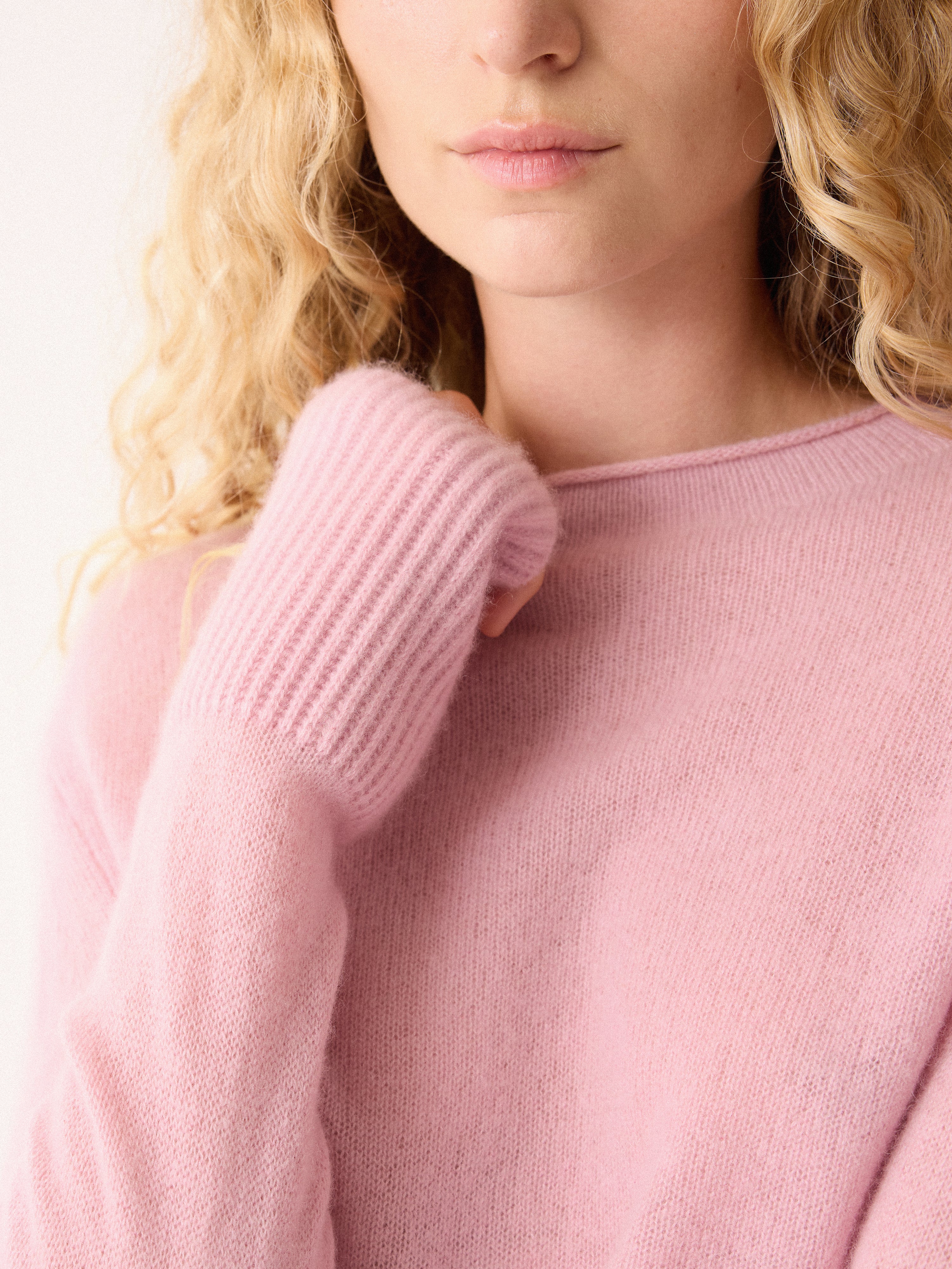 Cloud Cashmere Eldon Jumper Pink – Jigsaw