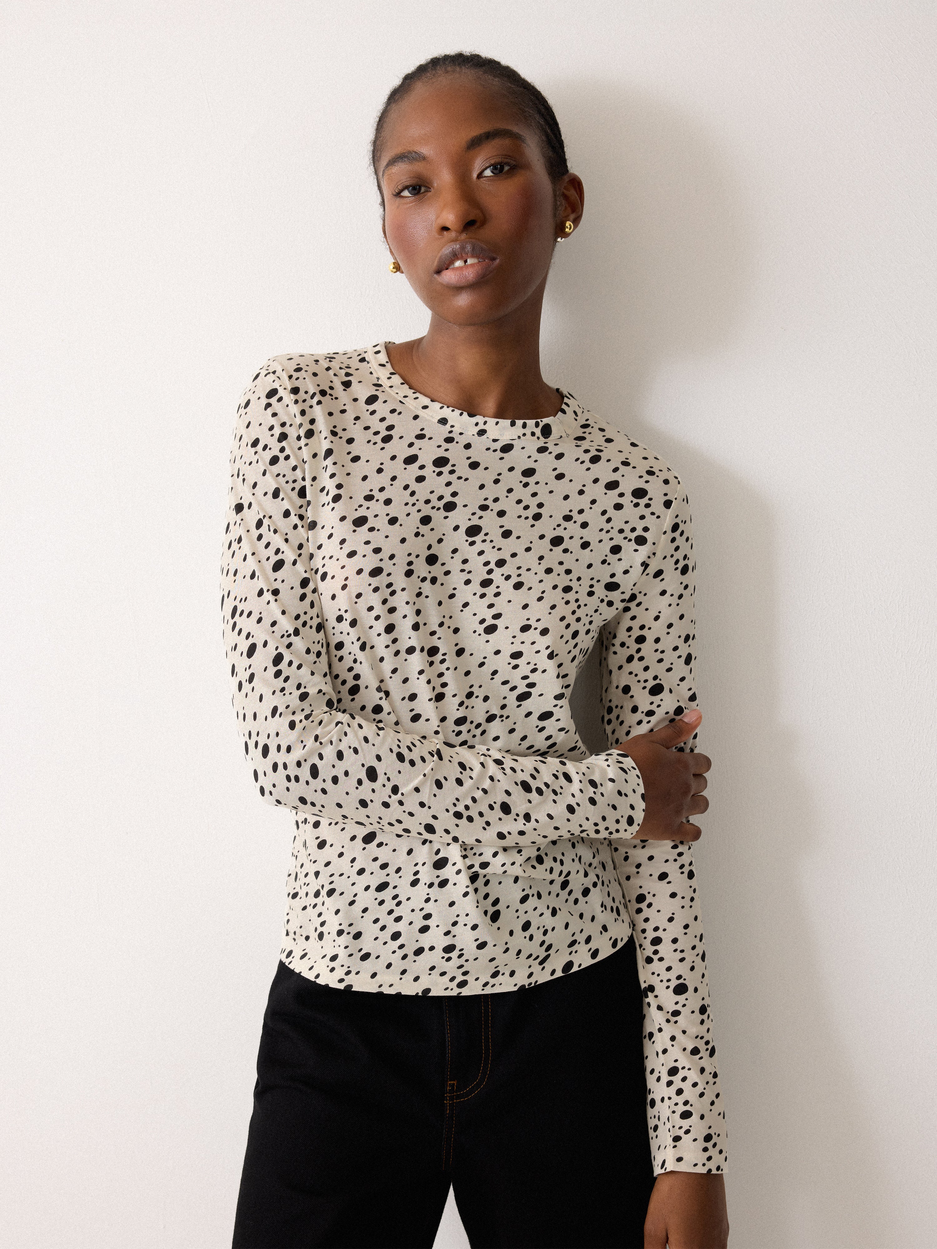 トップス room306 Random Dot Volume Tops トップス room306 Random Dot Volume Tops GINGHAM TOP WITH CHERRY