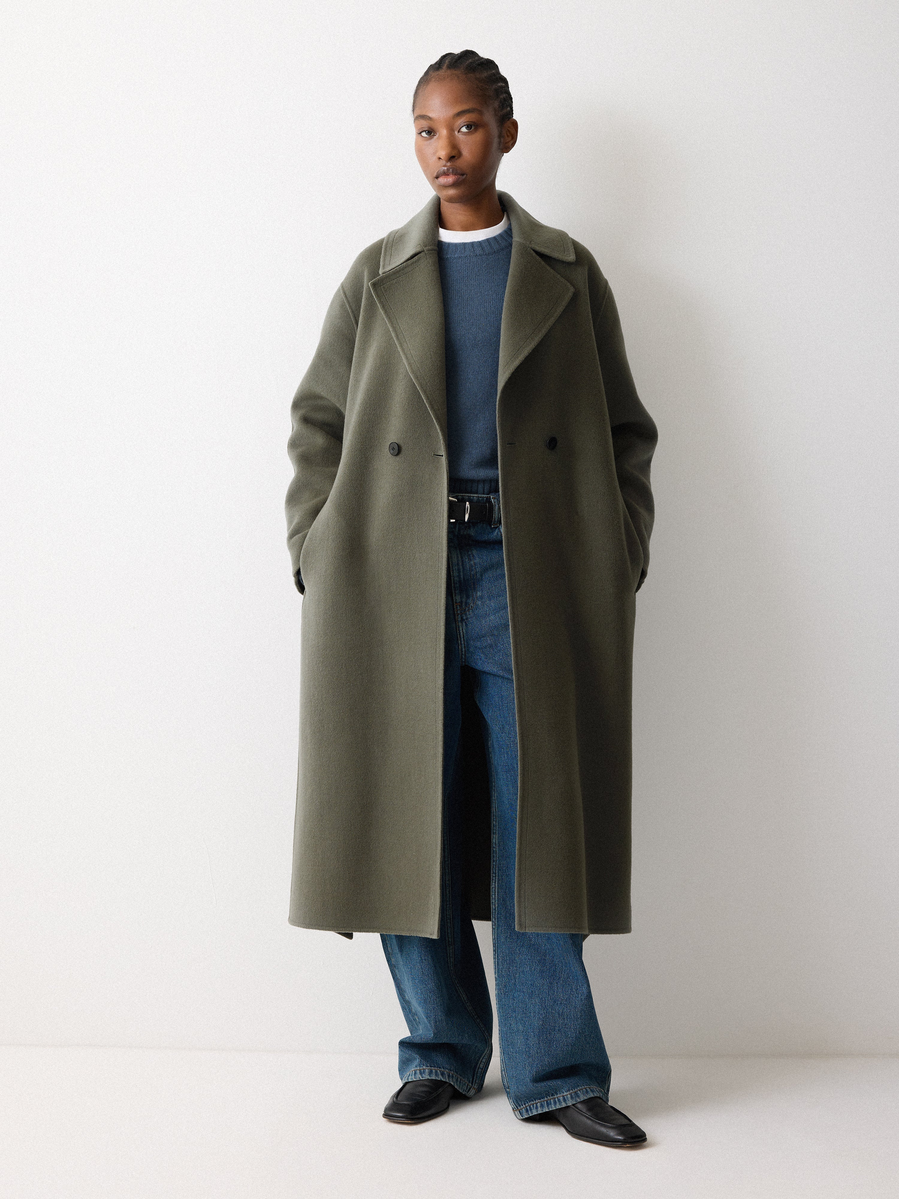 Name. SHAGGY WOOL WRAP COAT コート Double Faced Wool Wrap Coat | Green – Jigsaw