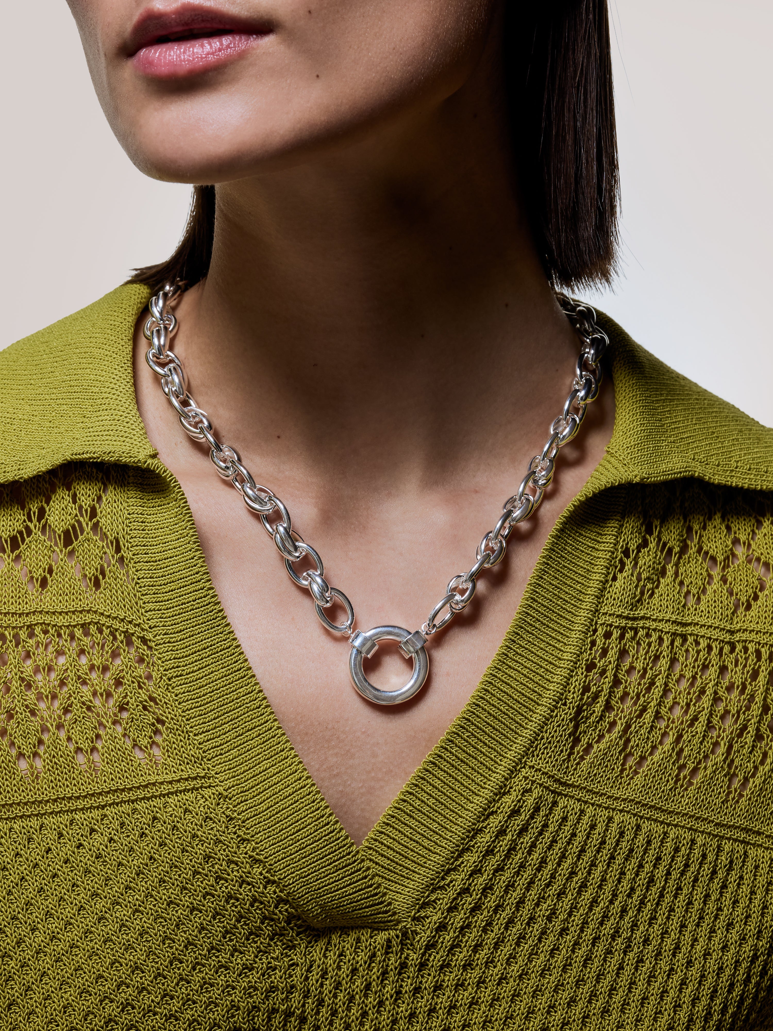 Round Link Chain Necklace | Silver – Jigsaw