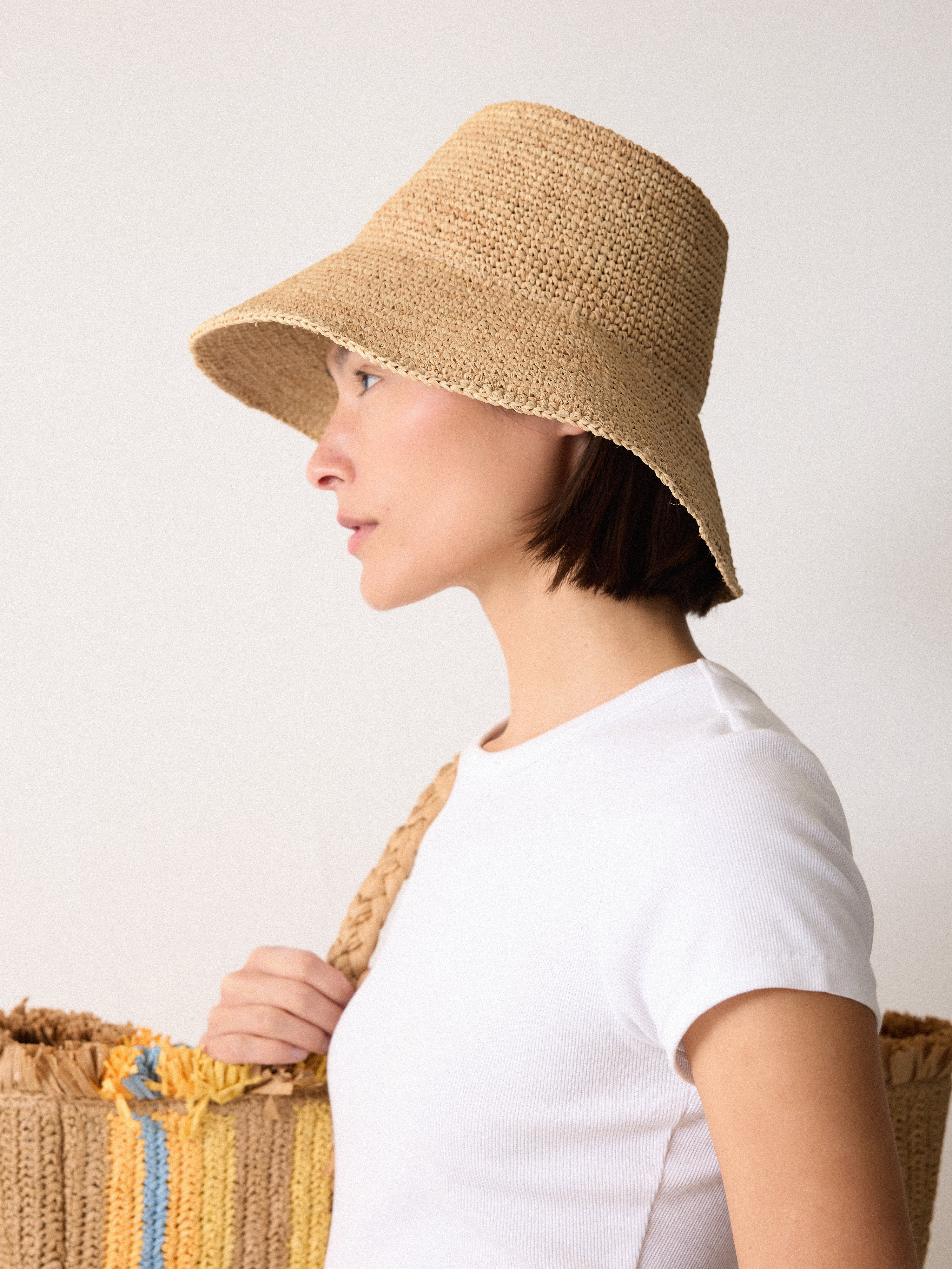 Straw Bucket Hat Natural – Jigsaw - Main Image