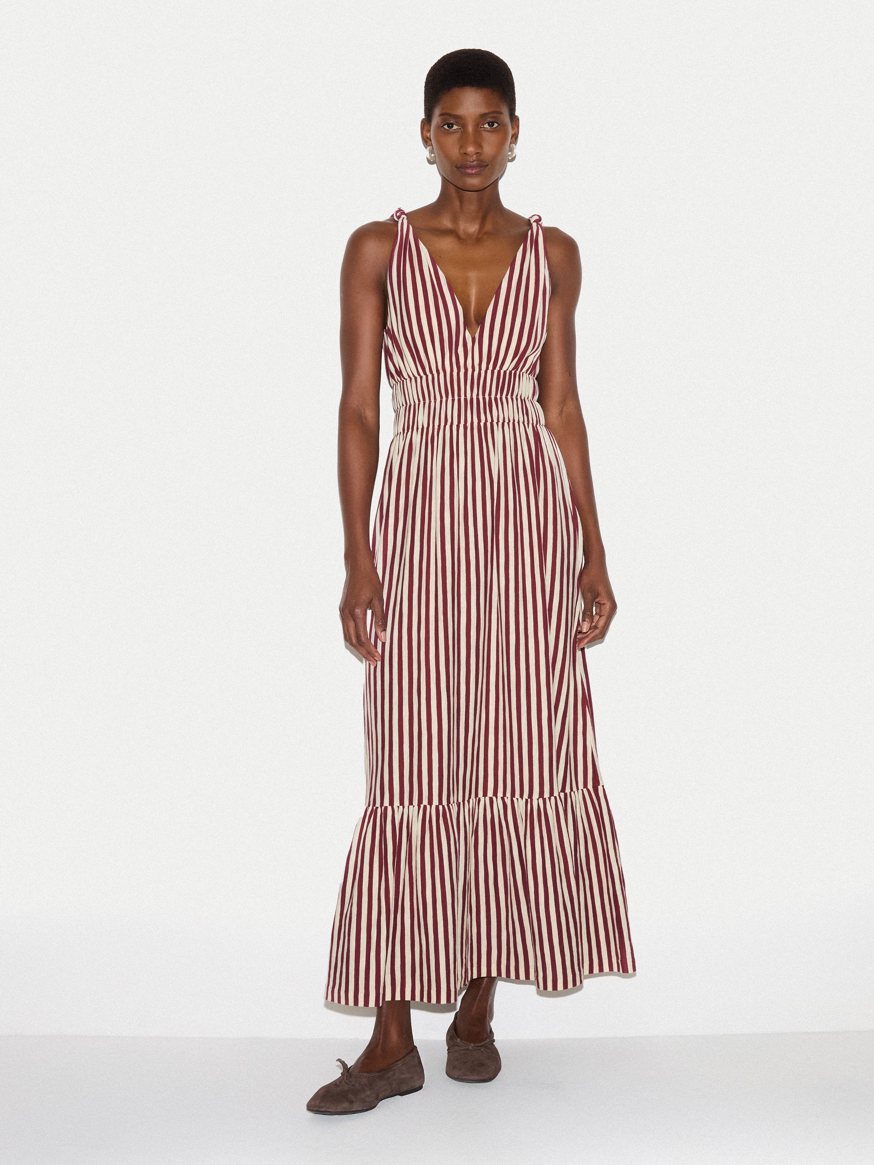 Slub Stripe Cotton Sundress | Mulberry – Jigsaw