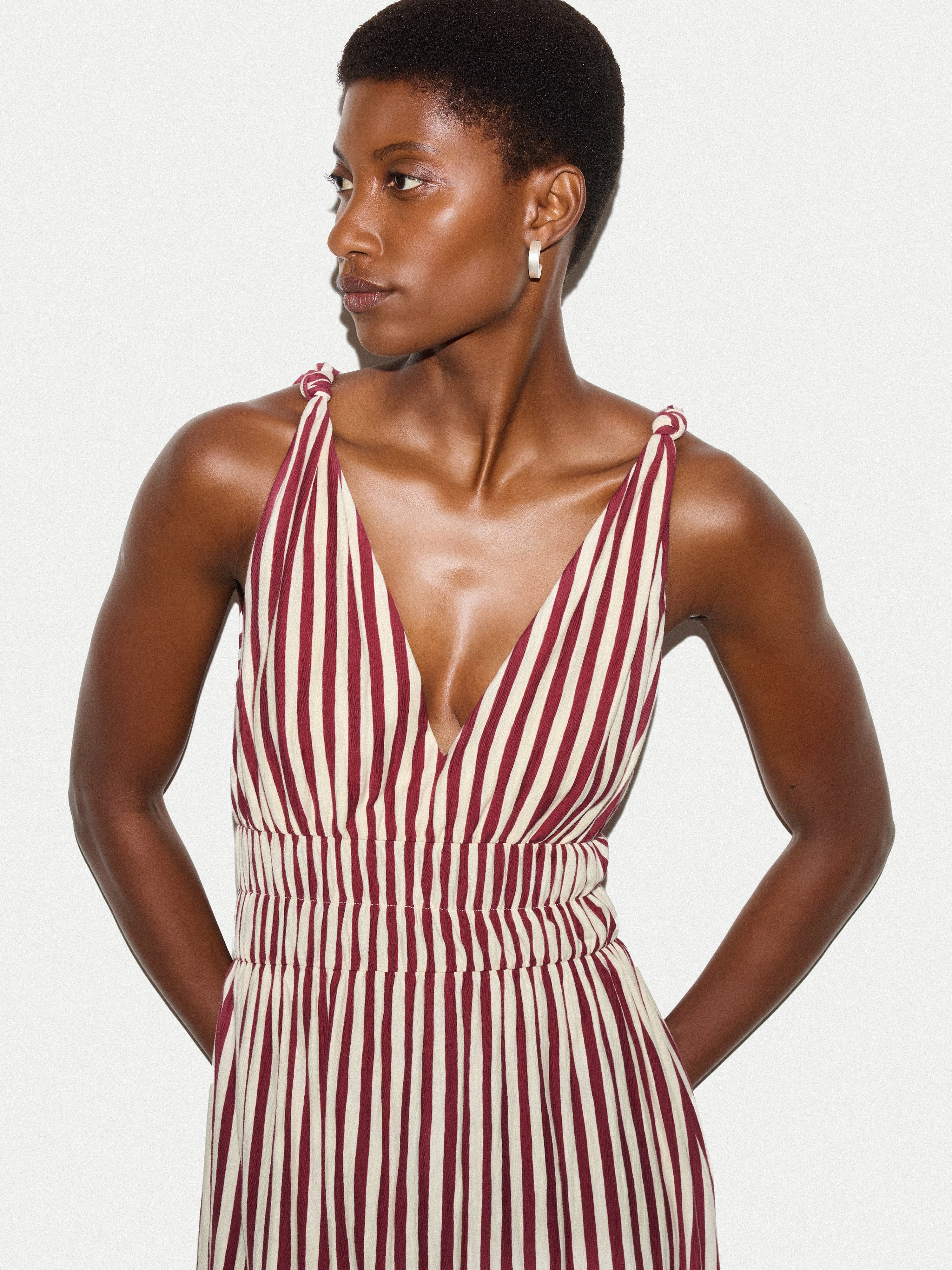 Slub Stripe Cotton Sundress | Mulberry – Jigsaw