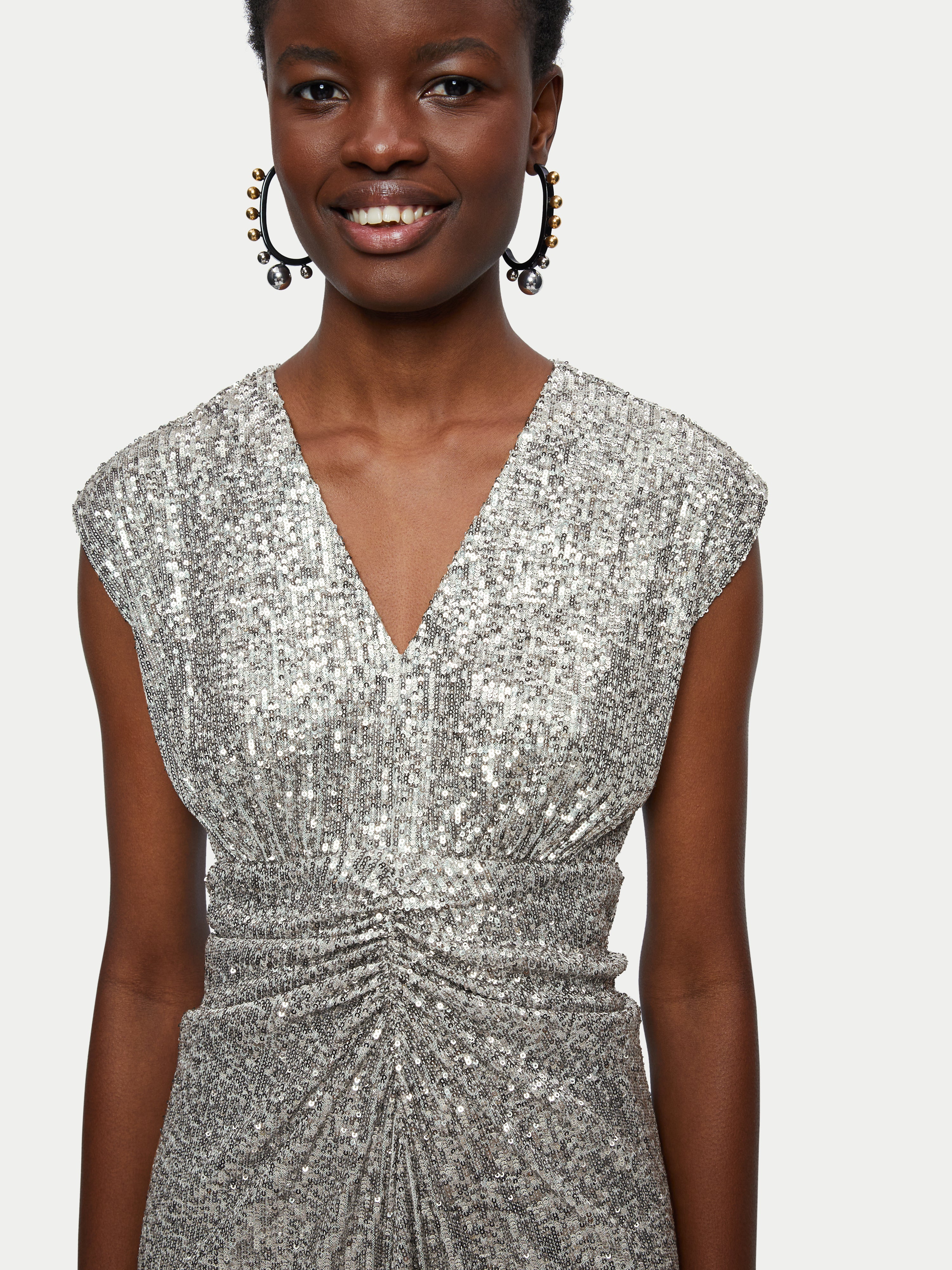 jigsaw sequin dress Stripe Sequin Mini Dress