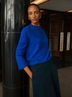 Cloud Cashmere Eldon Jumper | Blue