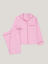 Piped Detail Relaxed Pyjamas | Pink