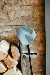 Wool Cashmere Blend Rib Beanie | Blue