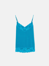 Modal Lace Vest | Deep Ocean